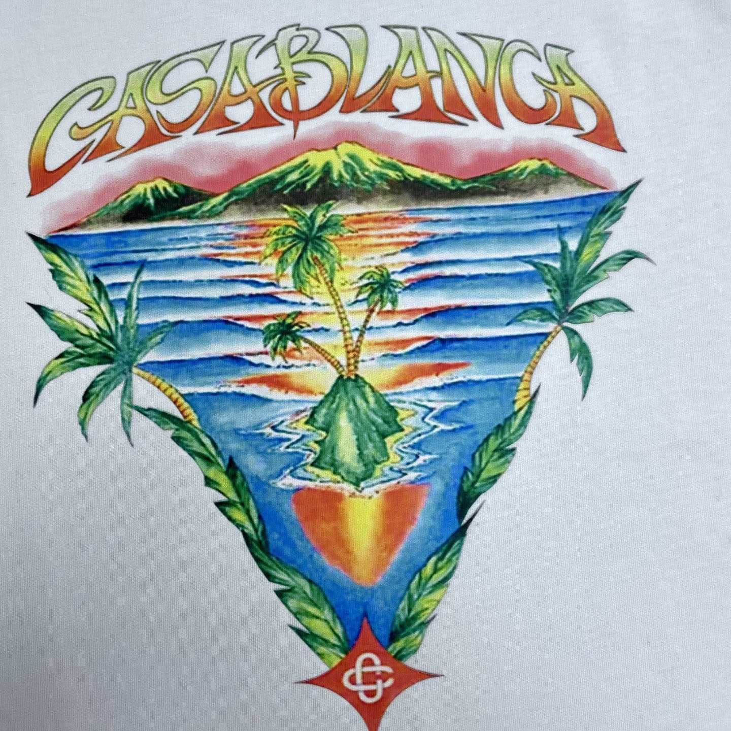 Casablanca White Innocence Triangle T-shirt Regular price C1120 - FashionPlug