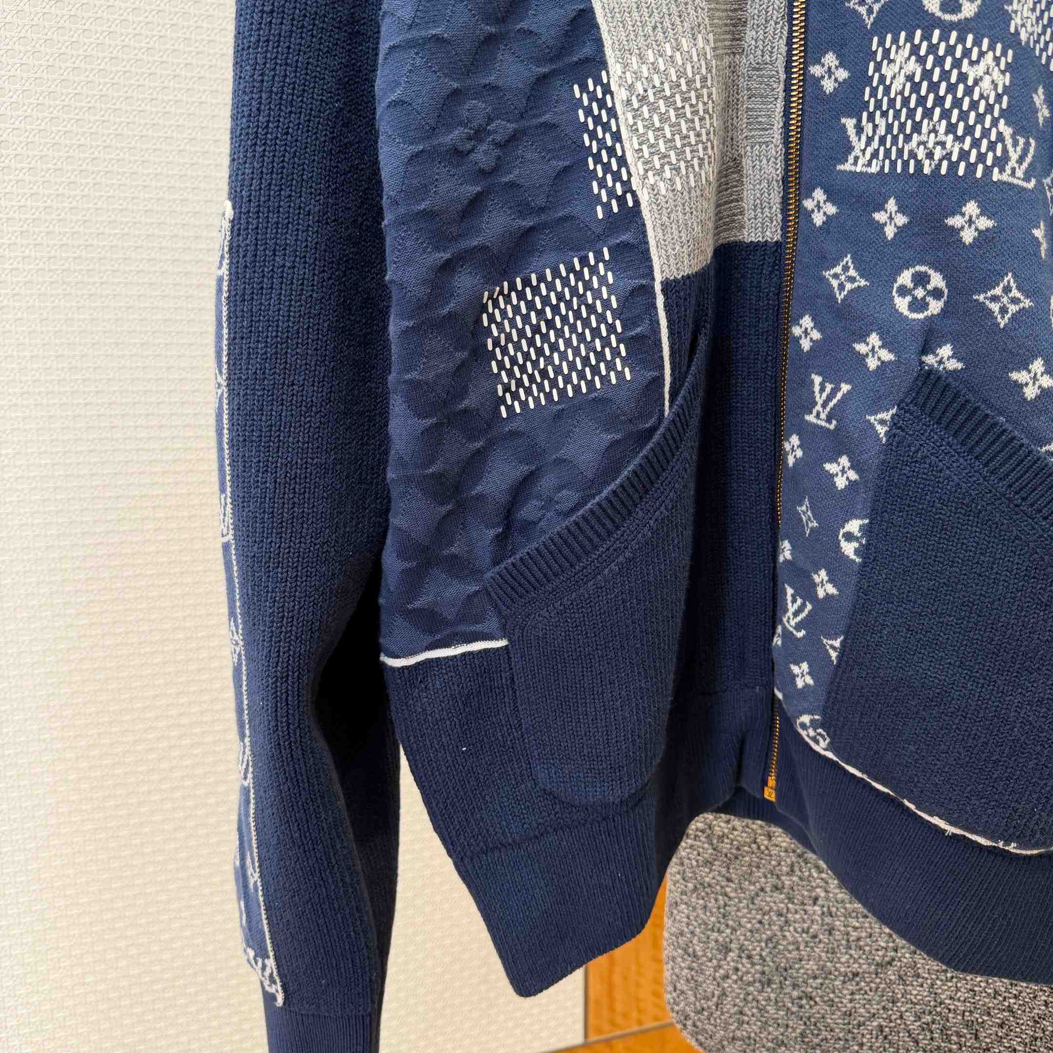 Louis Vuitton Zip Up Patchwork Tracktop 1AIMAA  - FashionPlug