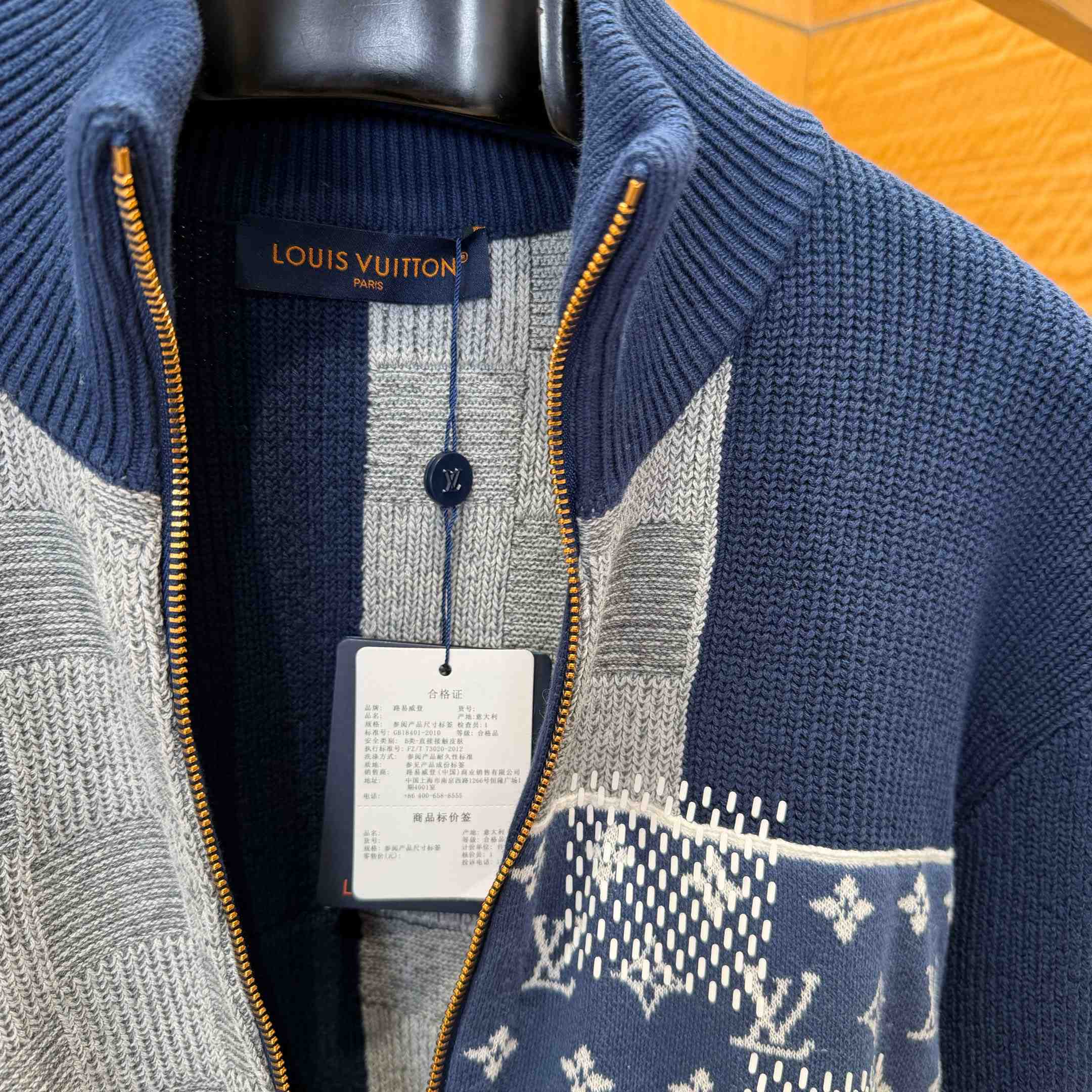 Louis Vuitton Zip Up Patchwork Tracktop 1AIMAA  - FashionPlug