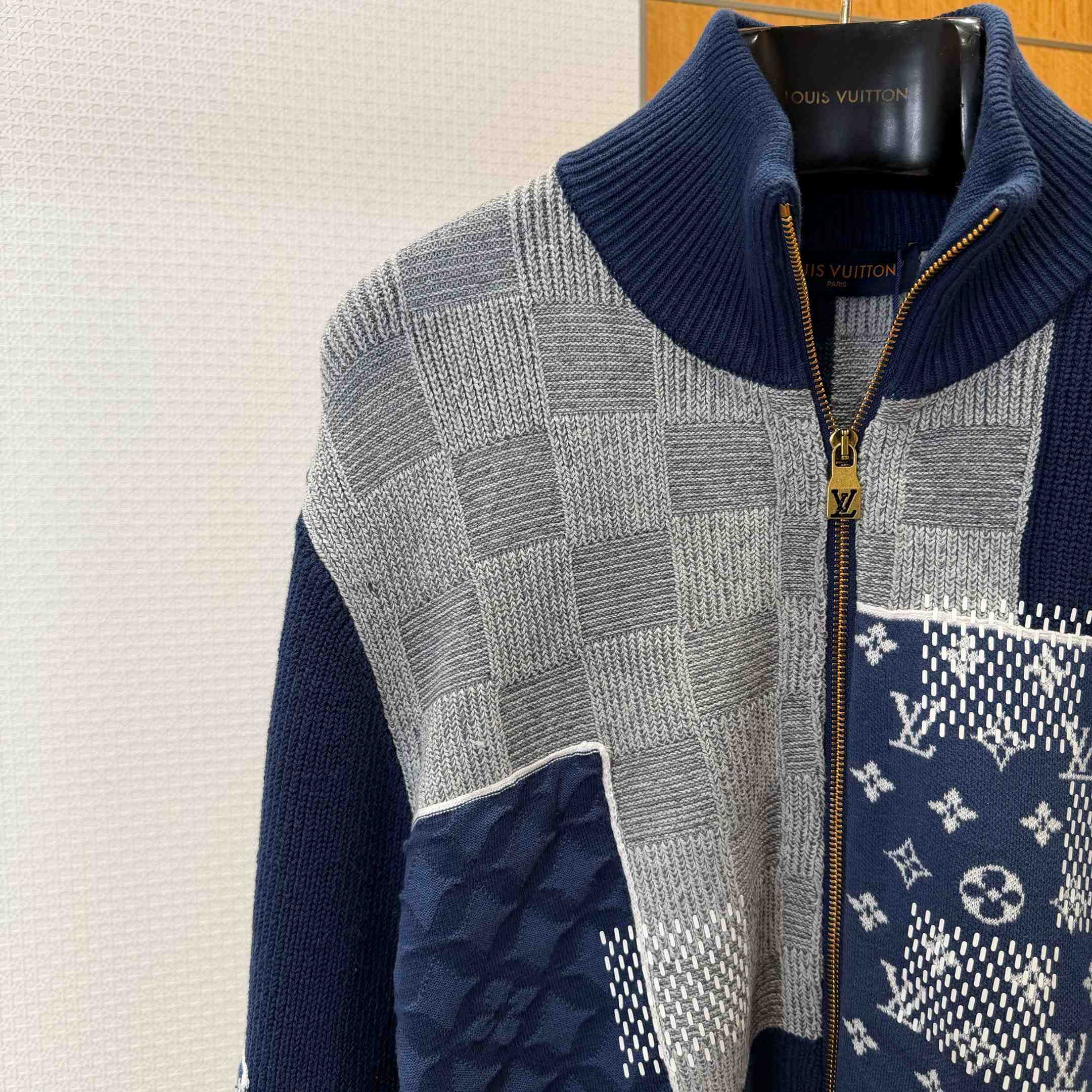 Louis Vuitton Zip Up Patchwork Tracktop 1AIMAA  - FashionPlug