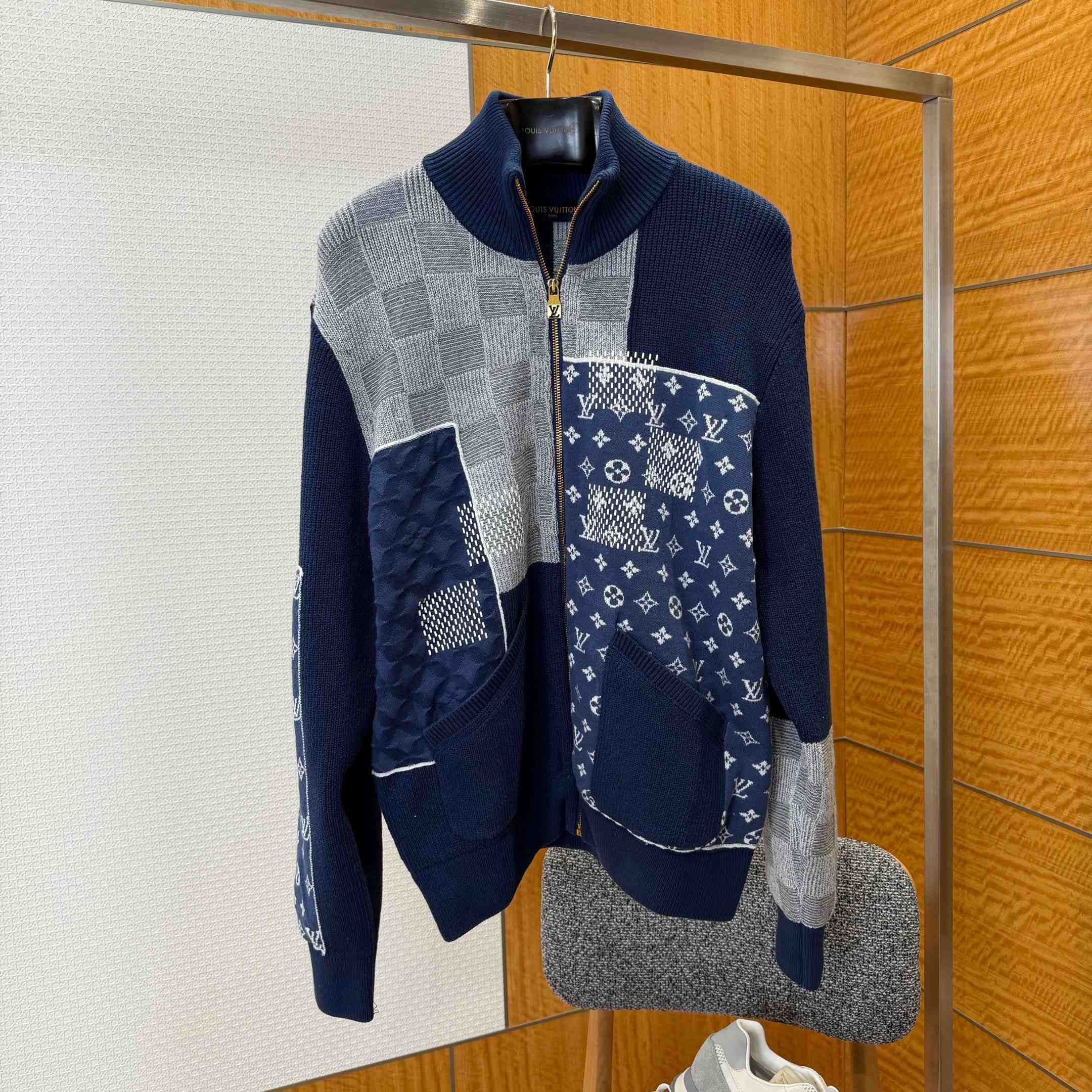 Louis Vuitton Zip Up Patchwork Tracktop 1AIMAA  - FashionPlug