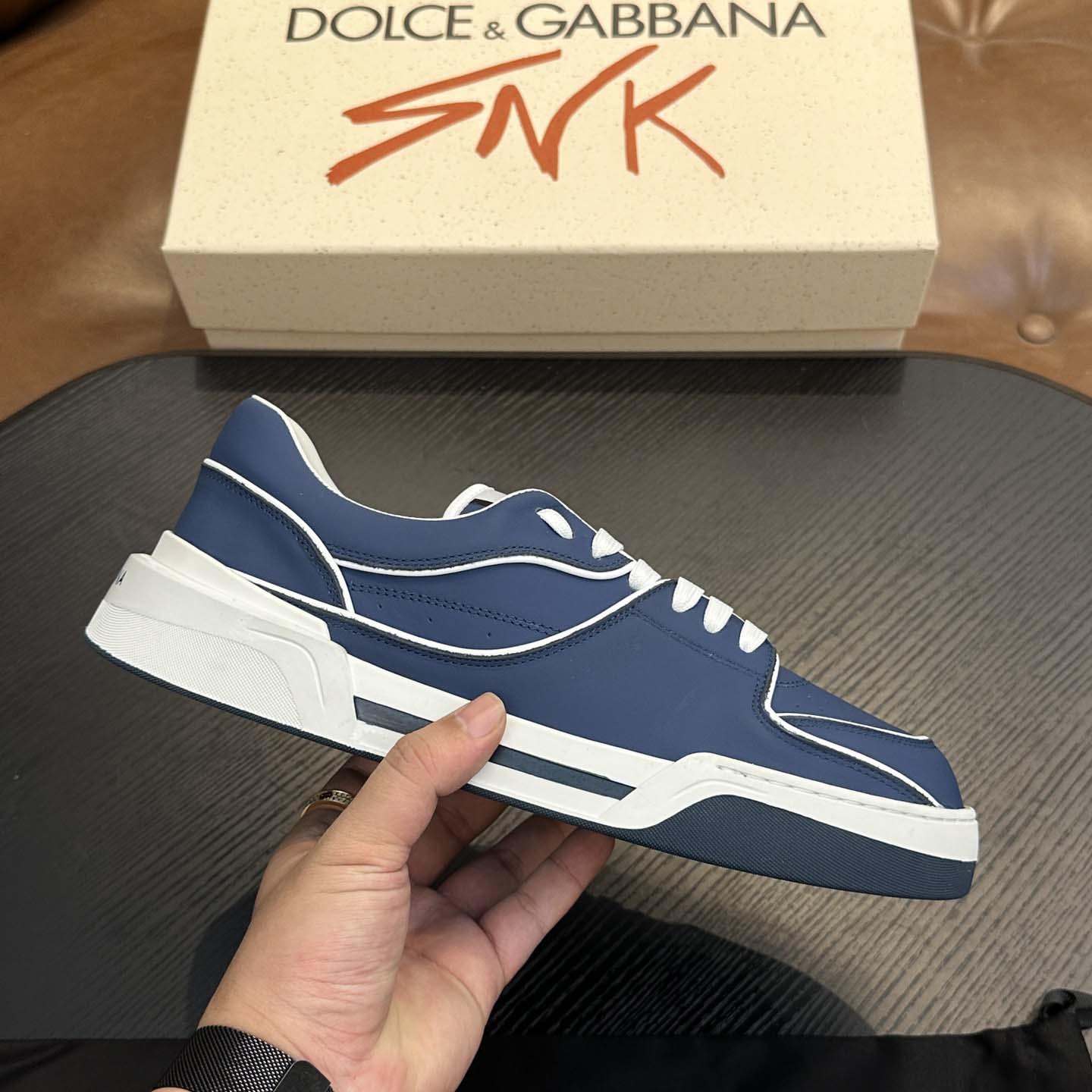 Dolce & Gabbana New Roma Leather Sneakers - FashionPlug