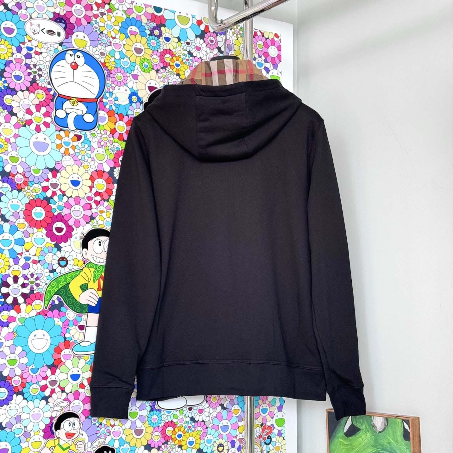 Burberry Hove Check Embroidery Logo Zip Hoodie  - FashionPlug