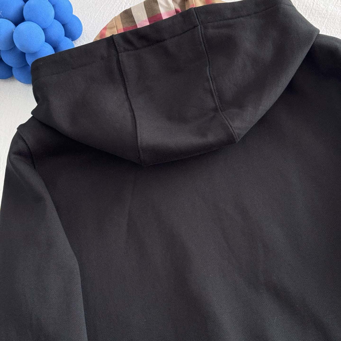 Burberry Hove Check Embroidery Logo Zip Hoodie  - FashionPlug