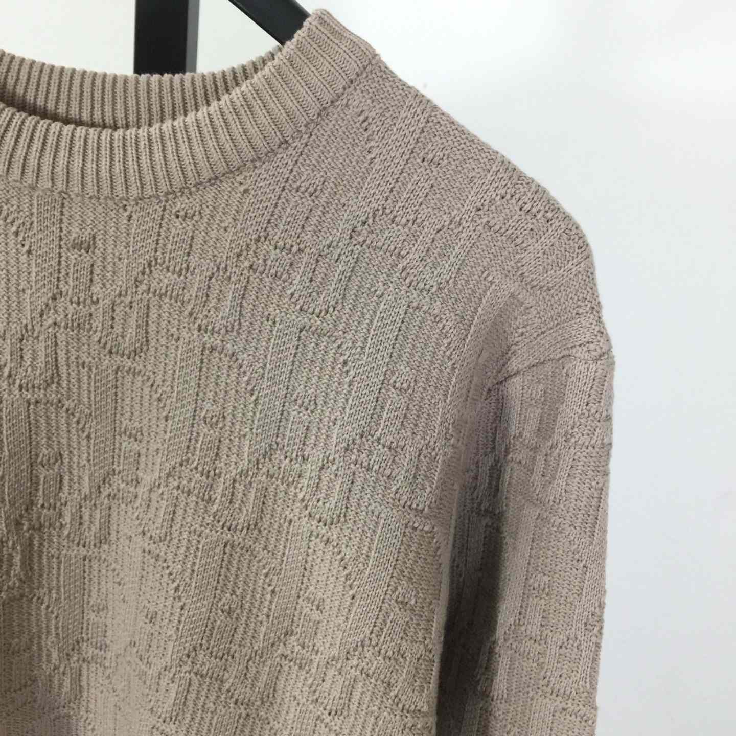 Dior Oblique Sweater Beige Cotton-Blend Jacquard - FashionPlug