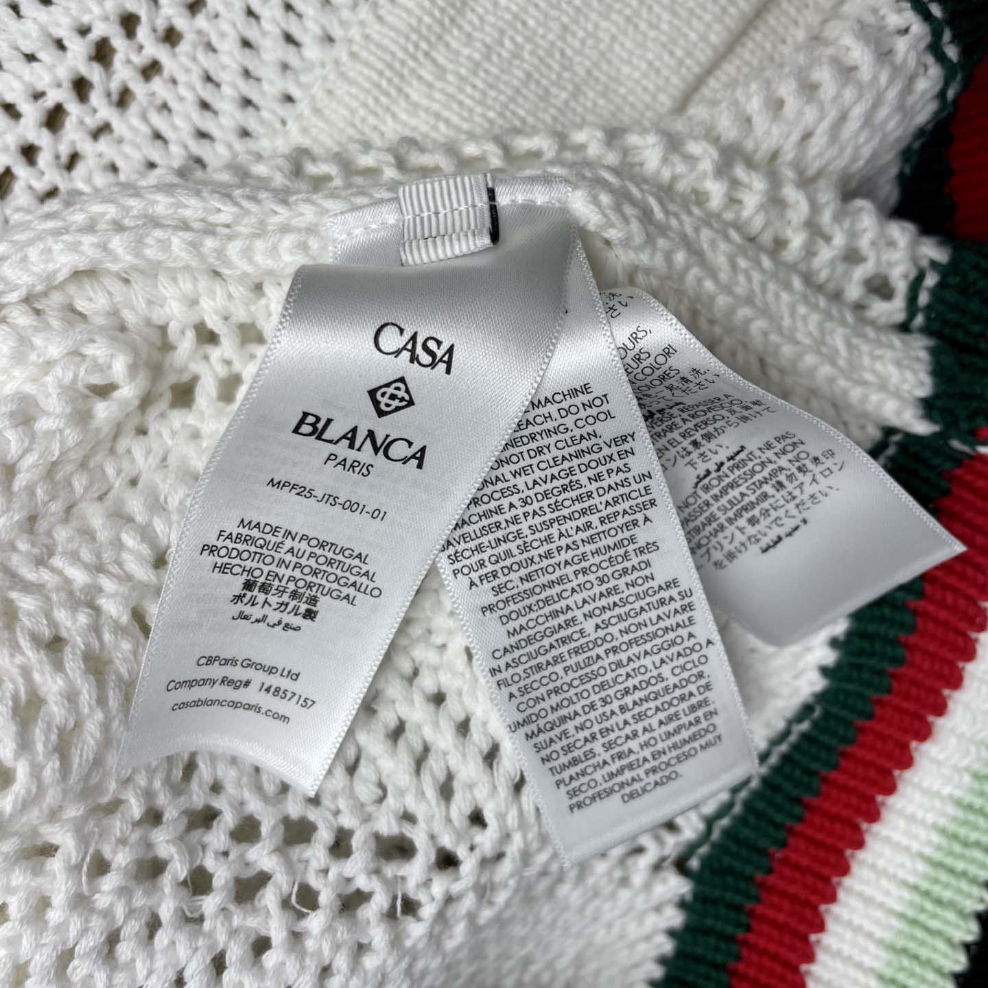 Casablanca Sporty Faux Crochet Cotton Shirt    Z6029 - FashionPlug