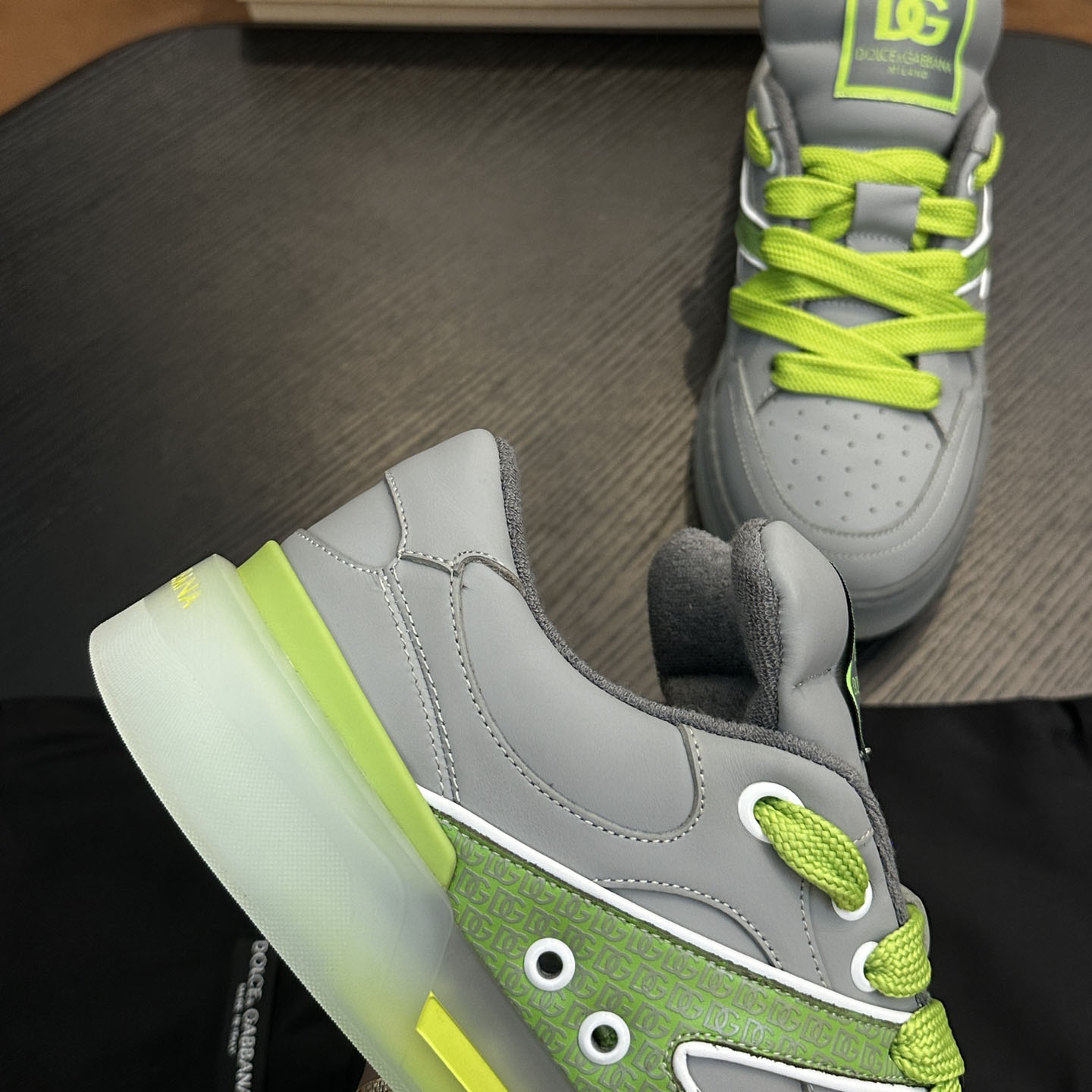 Dolce & Gabbana New Roma Label Low-Top Sneakers - FashionPlug