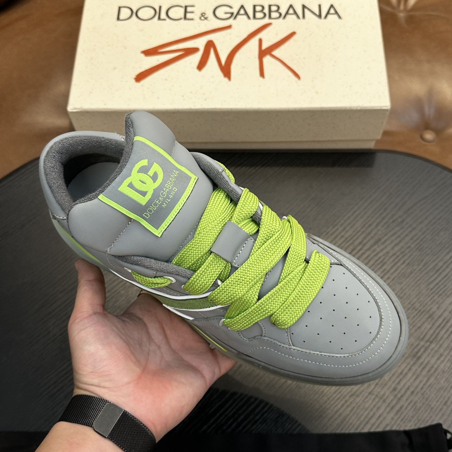 Dolce & Gabbana New Roma Label Low-Top Sneakers - FashionPlug