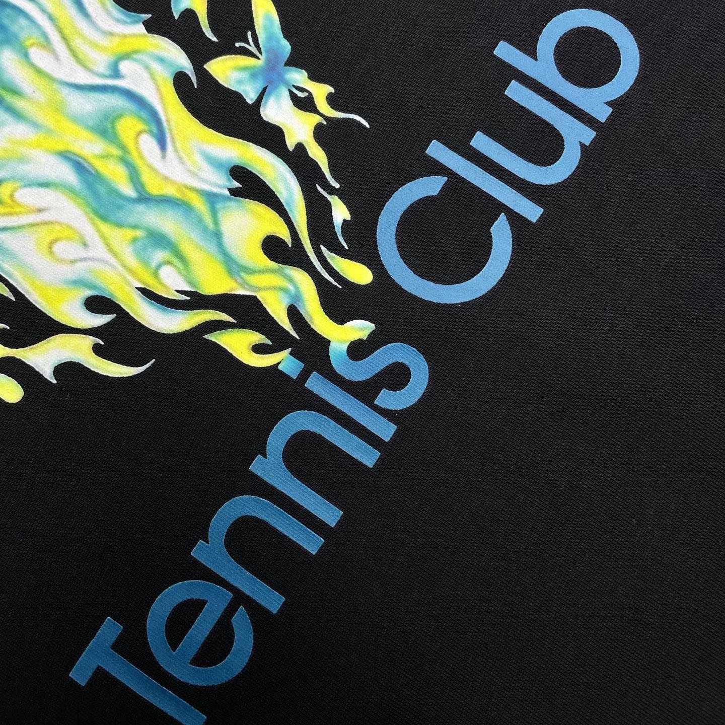 Casablanca Black Tennis Club Icon Short Sleeve T‑shirt C1123 - FashionPlug