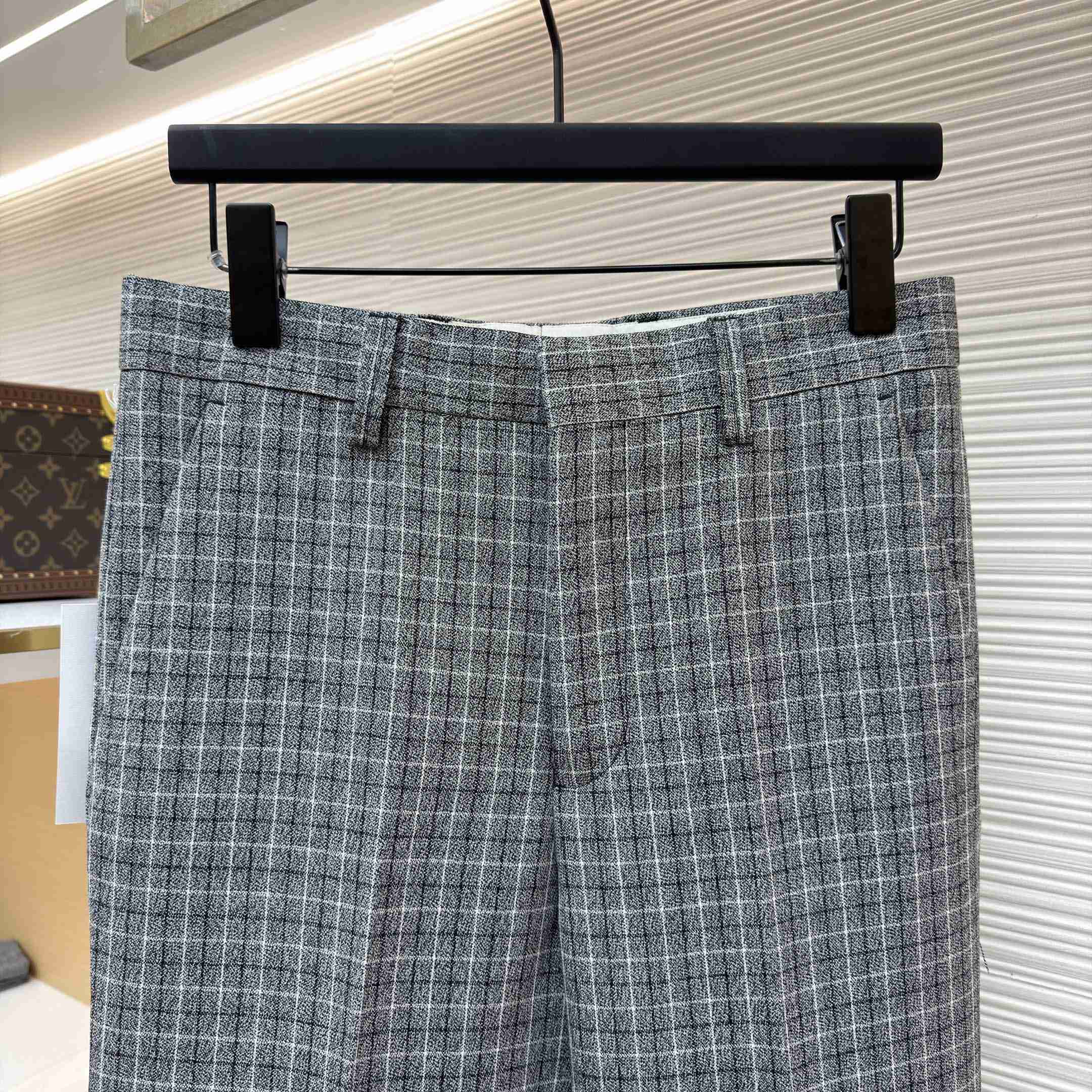 Acne Studios - Wool Check Trousers - FashionPlug