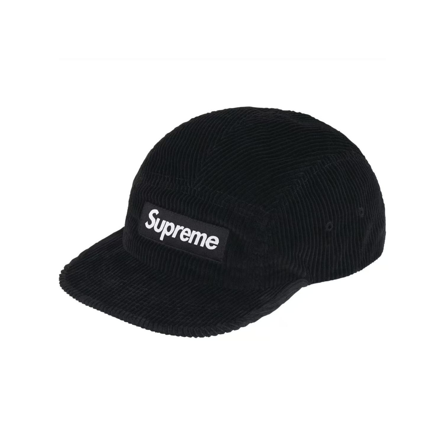 Supreme Corduroy Camp Cap 'Black' - FashionPlug