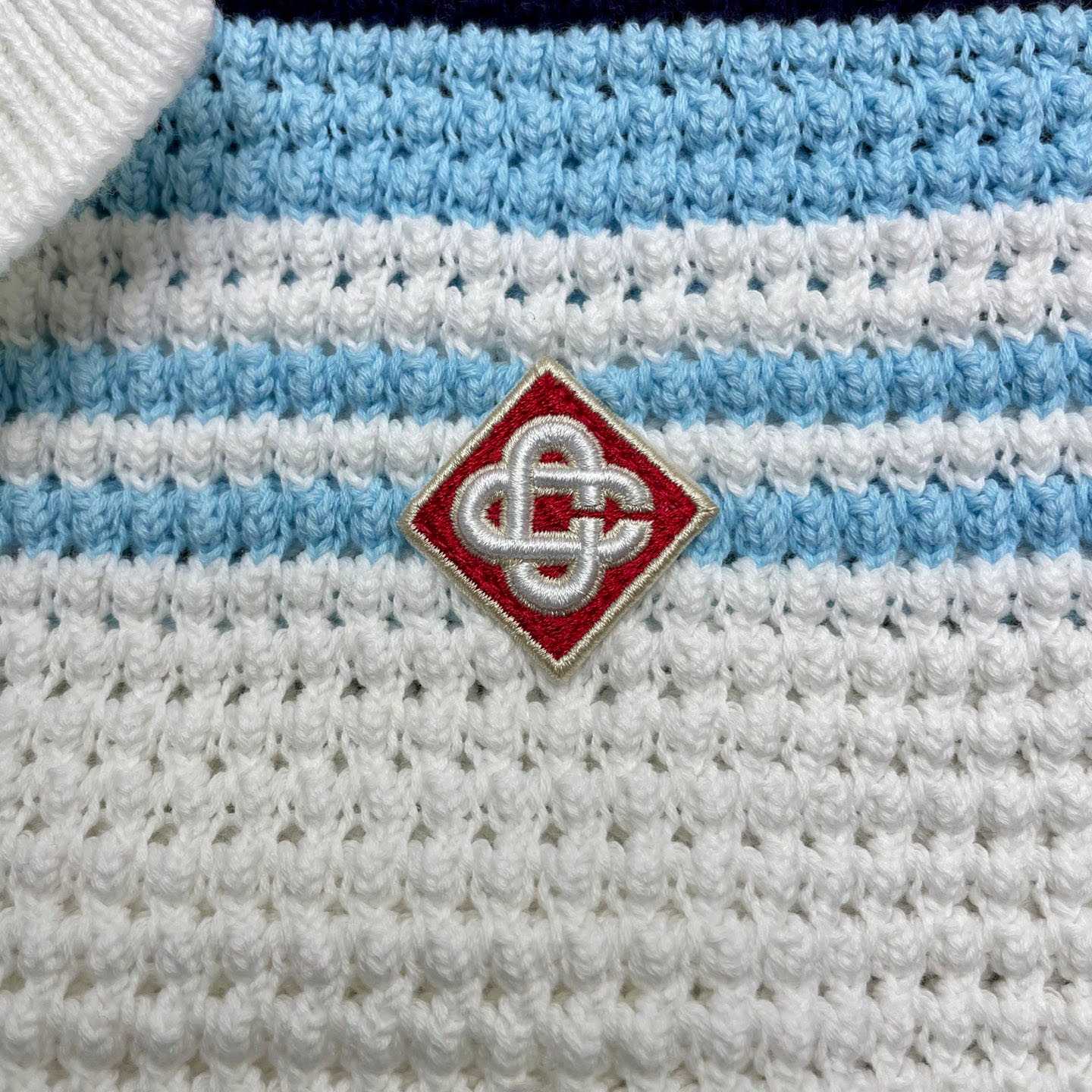 Casablanca Tennis Cotton Crochet Short Sleeve Shirt Z6038 - FashionPlug