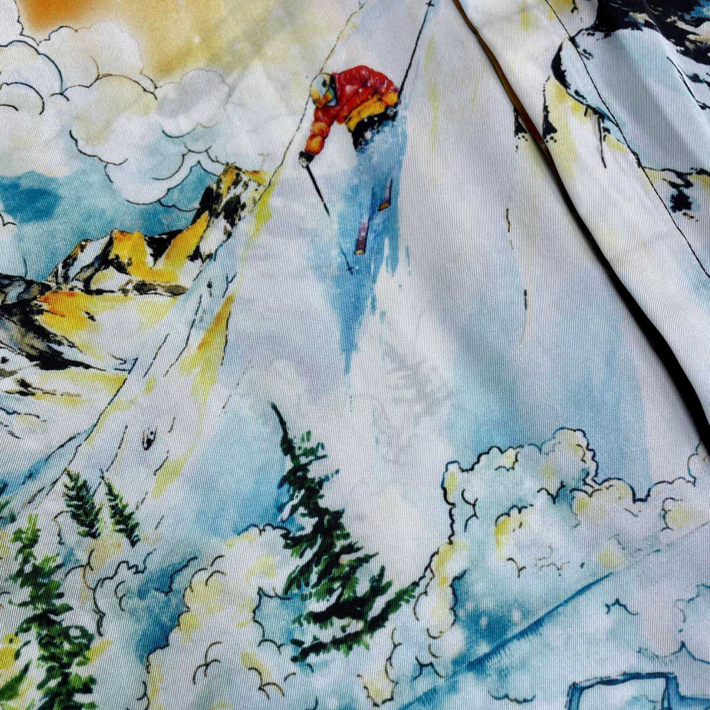 Casablanca Ski Lake Long Sleeve Silk Twill Shirt CA3569 - FashionPlug