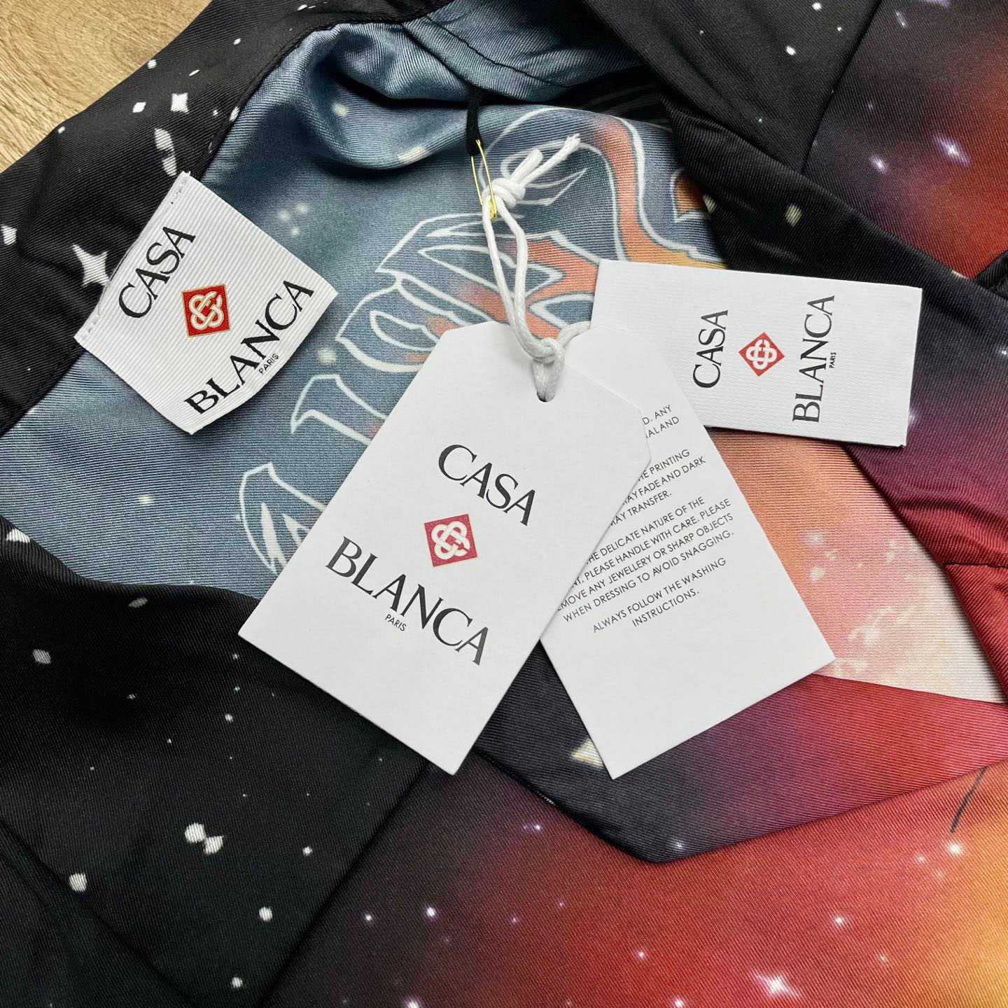 Casablanca Ski Lake Long Sleeve Silk Twill Shirt CA3569 - FashionPlug