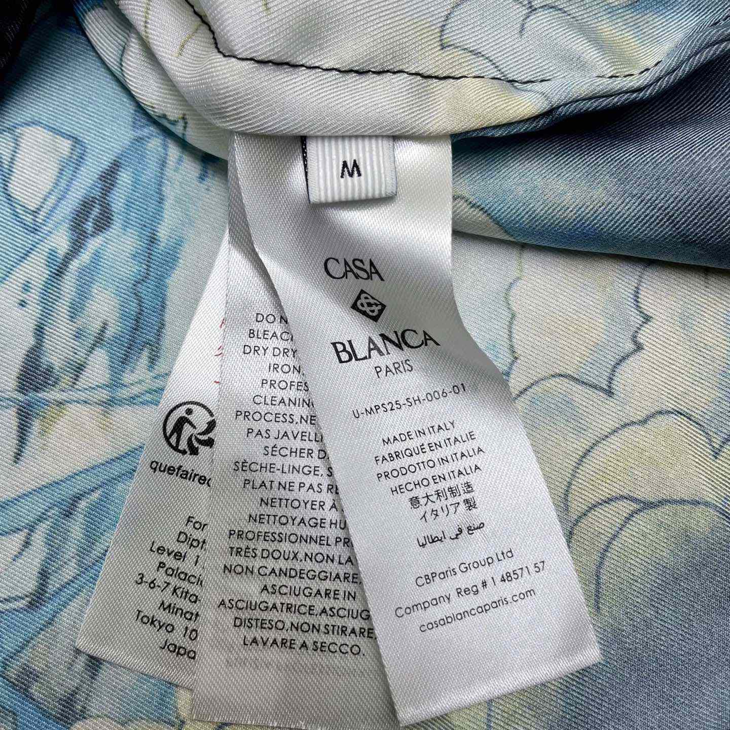 Casablanca Ski Lake Long Sleeve Silk Twill Shirt CA3569 - FashionPlug