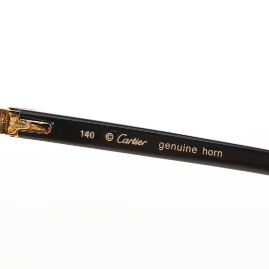 Cartier CT 4189706 White Mix Black Buffalo Sunglasses In Gold Gradient Brown - FashionPlug