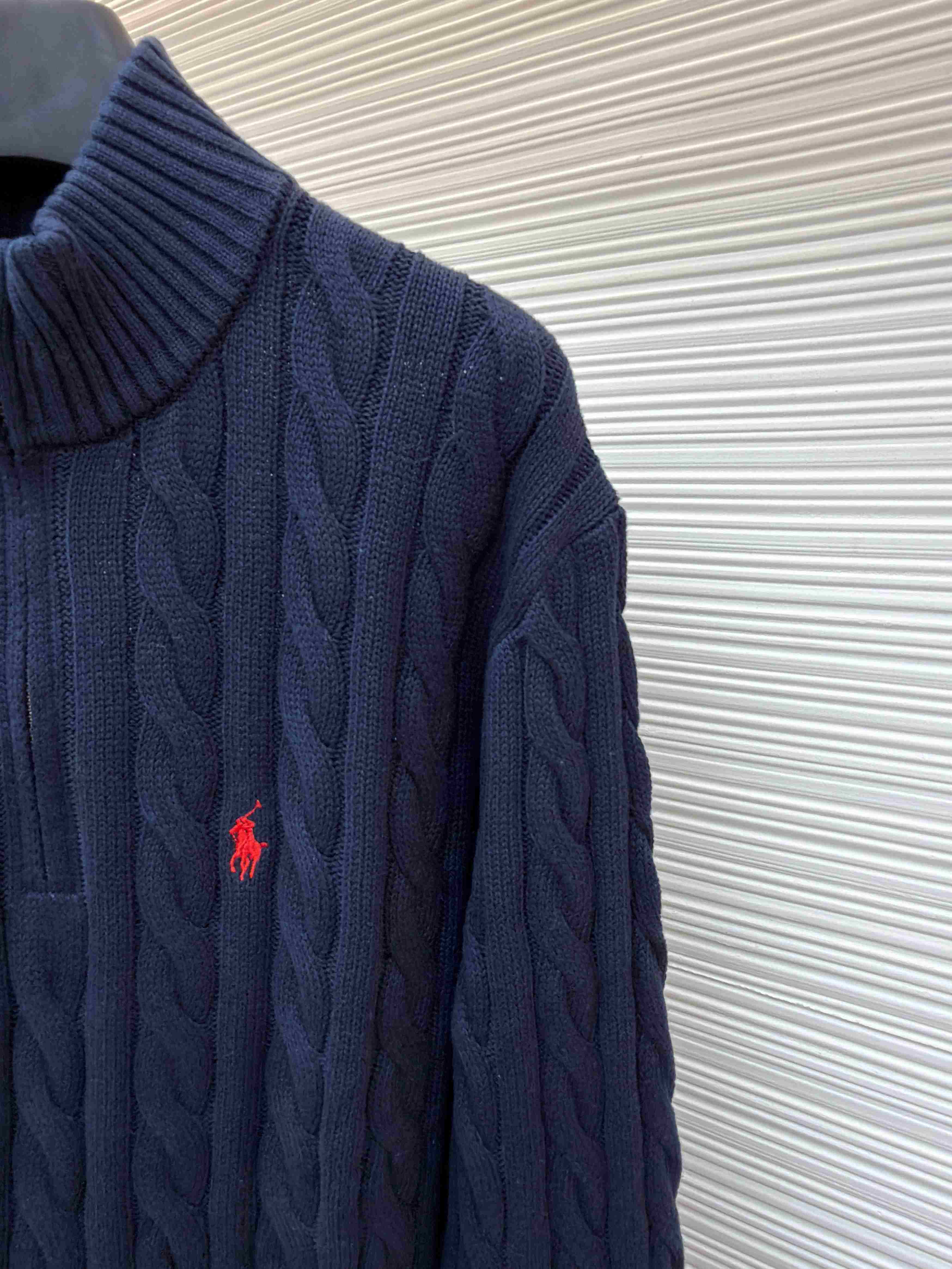 Polo Ralph Cable-Knit Cotton Quarter-Zip Jumper - FashionPlug