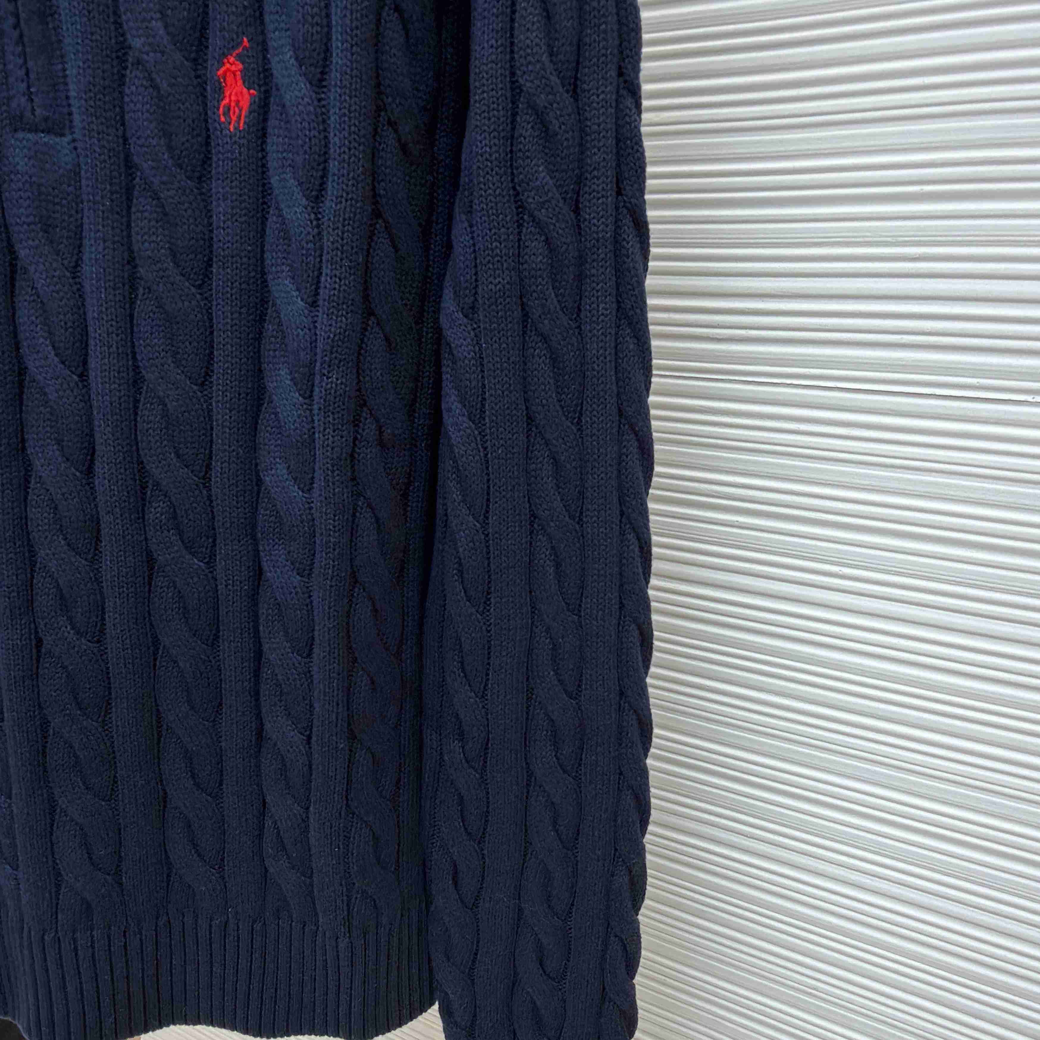 Polo Ralph Cable-Knit Cotton Quarter-Zip Jumper - FashionPlug