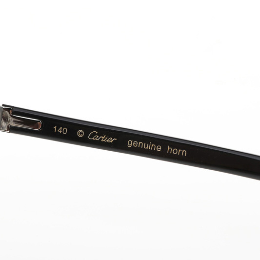 Cartier CT 4189706 Black Buffalo Sunglasses In Silver Gradient Grey - FashionPlug