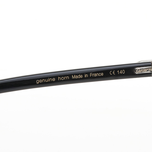 Cartier CT 4189706 Black Buffalo Sunglasses In Silver Gradient Grey - FashionPlug