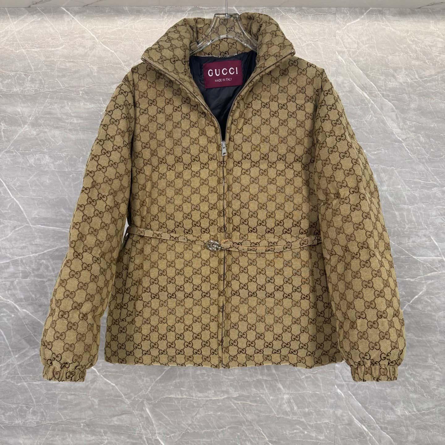 Gucci GG Canvas Bomber Jacket - FashionPlug