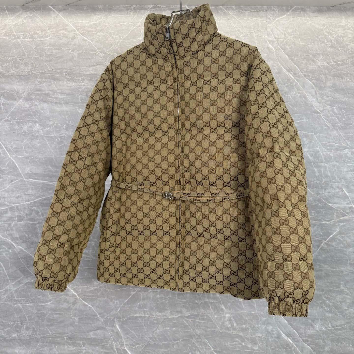 Gucci GG Canvas Bomber Jacket - FashionPlug