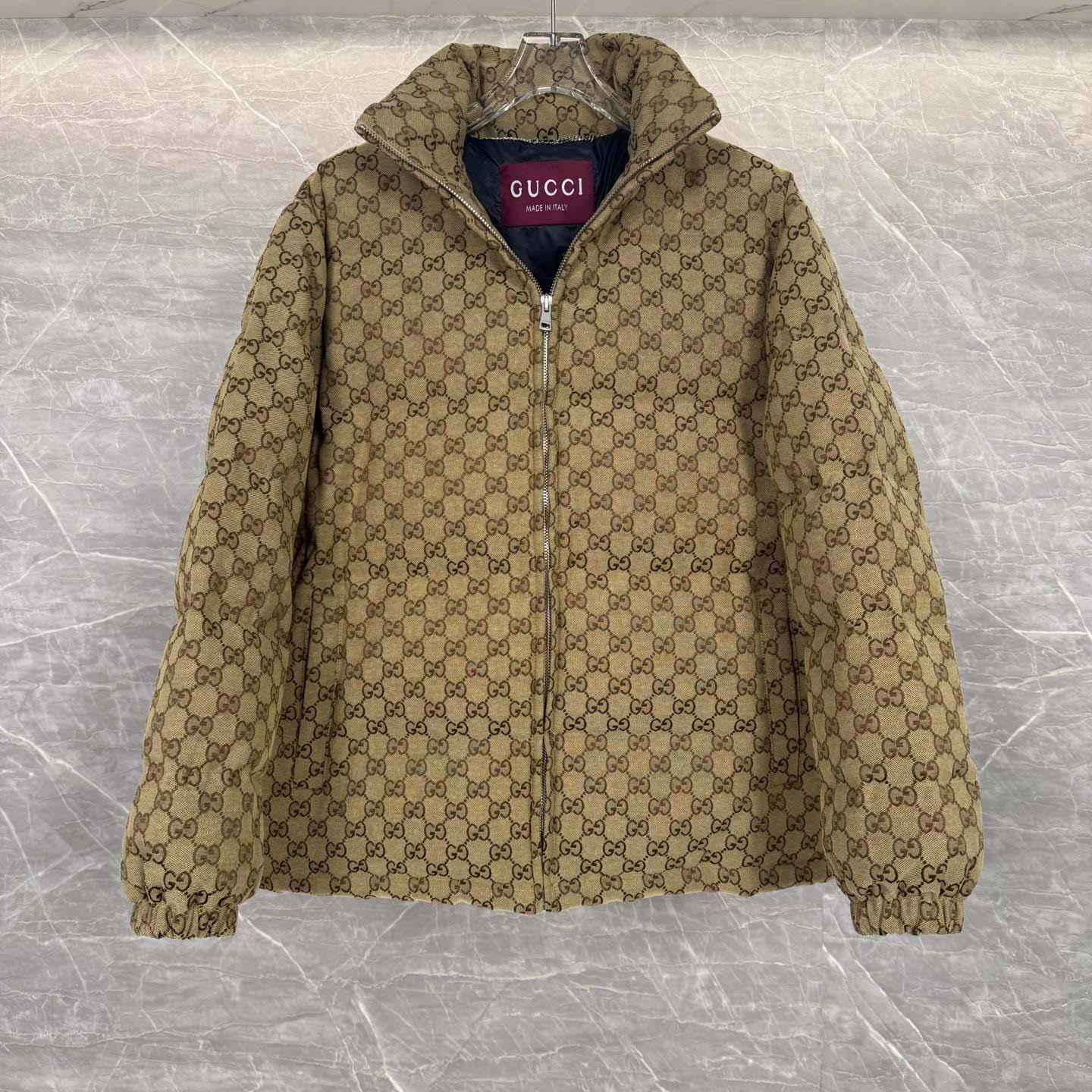 Gucci GG Canvas Bomber Jacket - FashionPlug