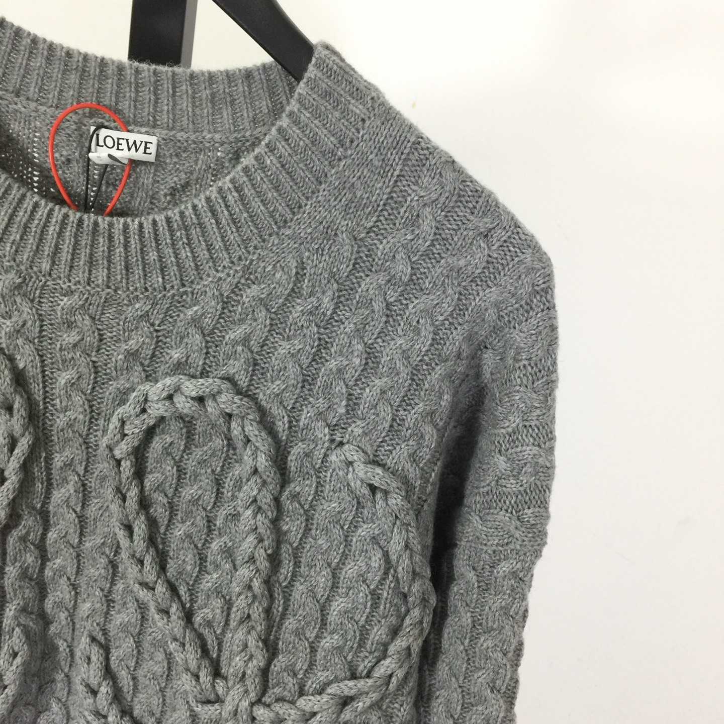 Loewe Men's Anagram Cable-Knit Wool - FashionPlug
