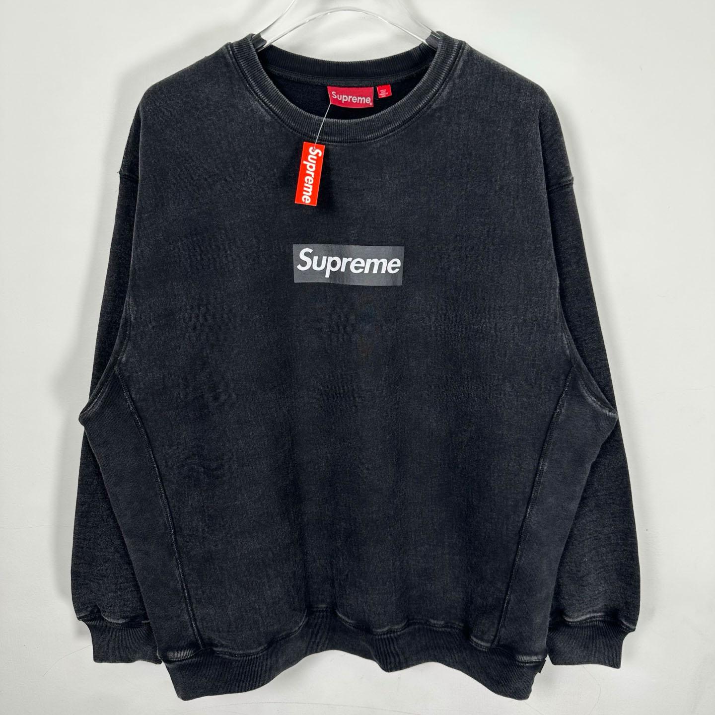 Supreme 25SS Wash Box Logo Crewneck 'Black' - FashionPlug