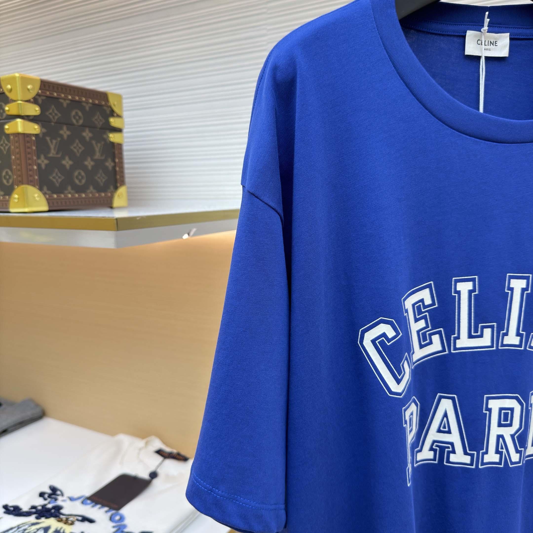 Celine Loose T-shirt In Cotton Jersey - FashionPlug