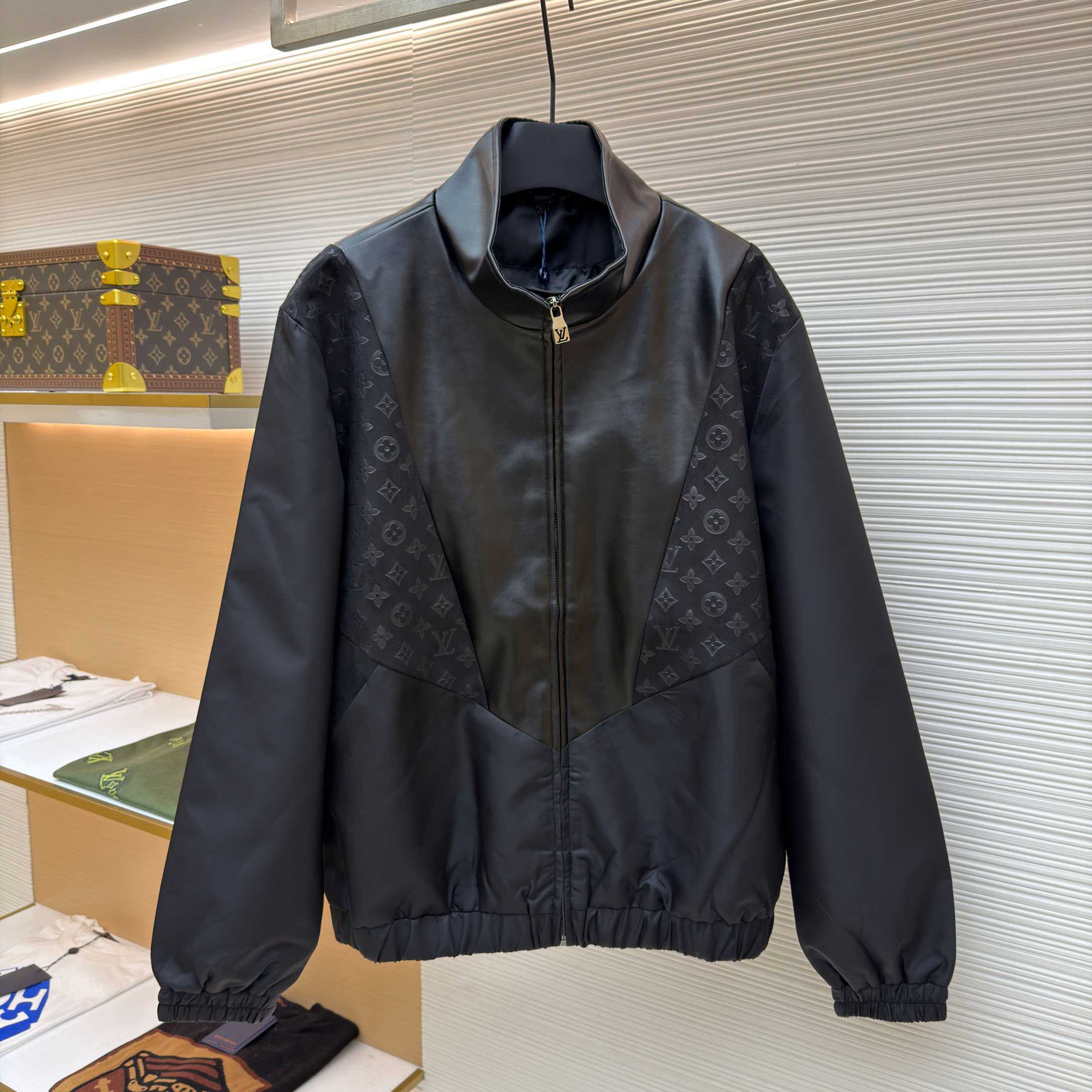 Louis Vuitton Leather Mix Track Top 1AHVM3 - FashionPlug