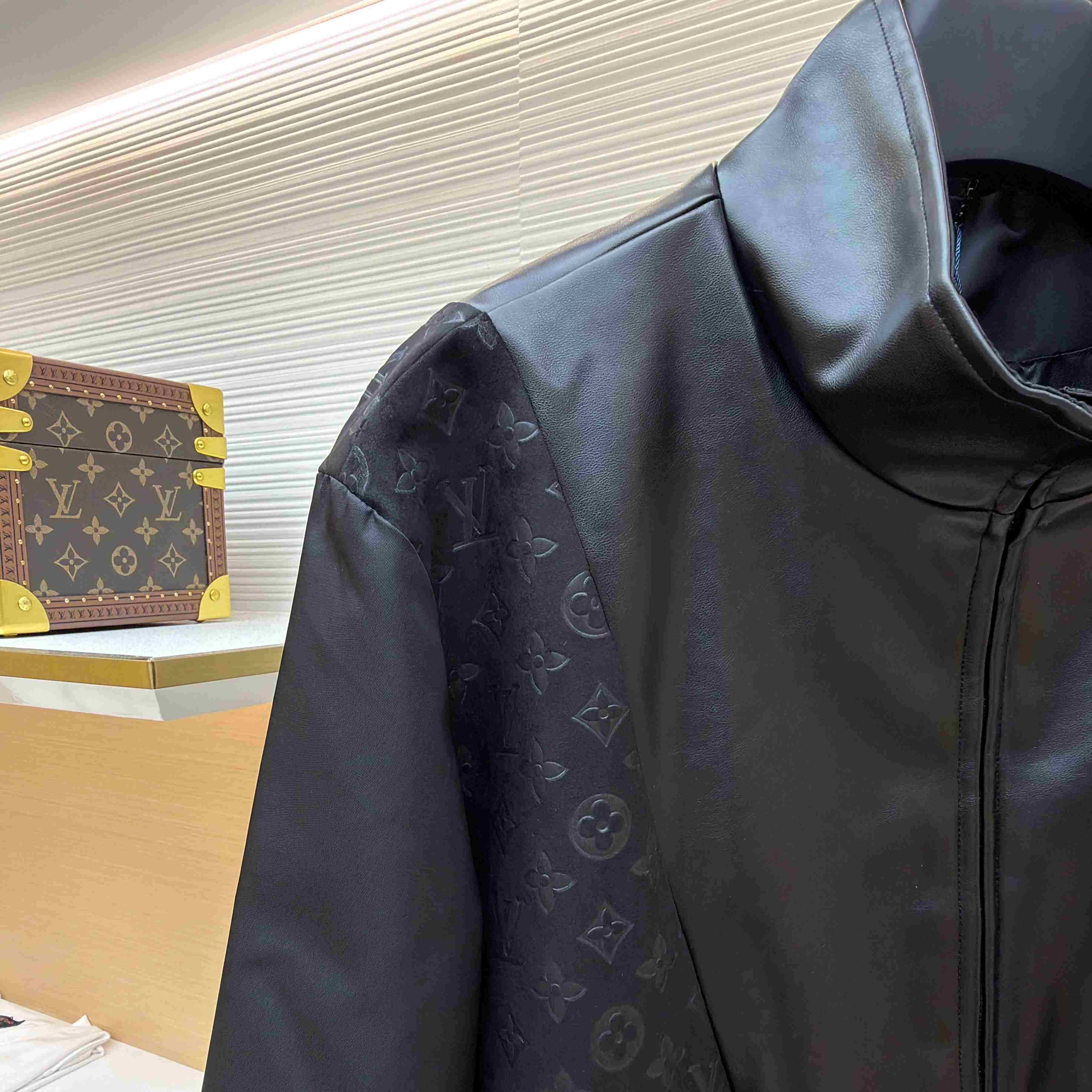 Louis Vuitton Leather Mix Track Top 1AHVM3 - FashionPlug