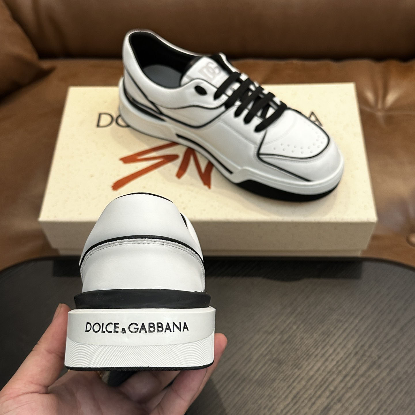 Dolce & Gabbana  New Roma Leather Sports Shoes - FashionPlug
