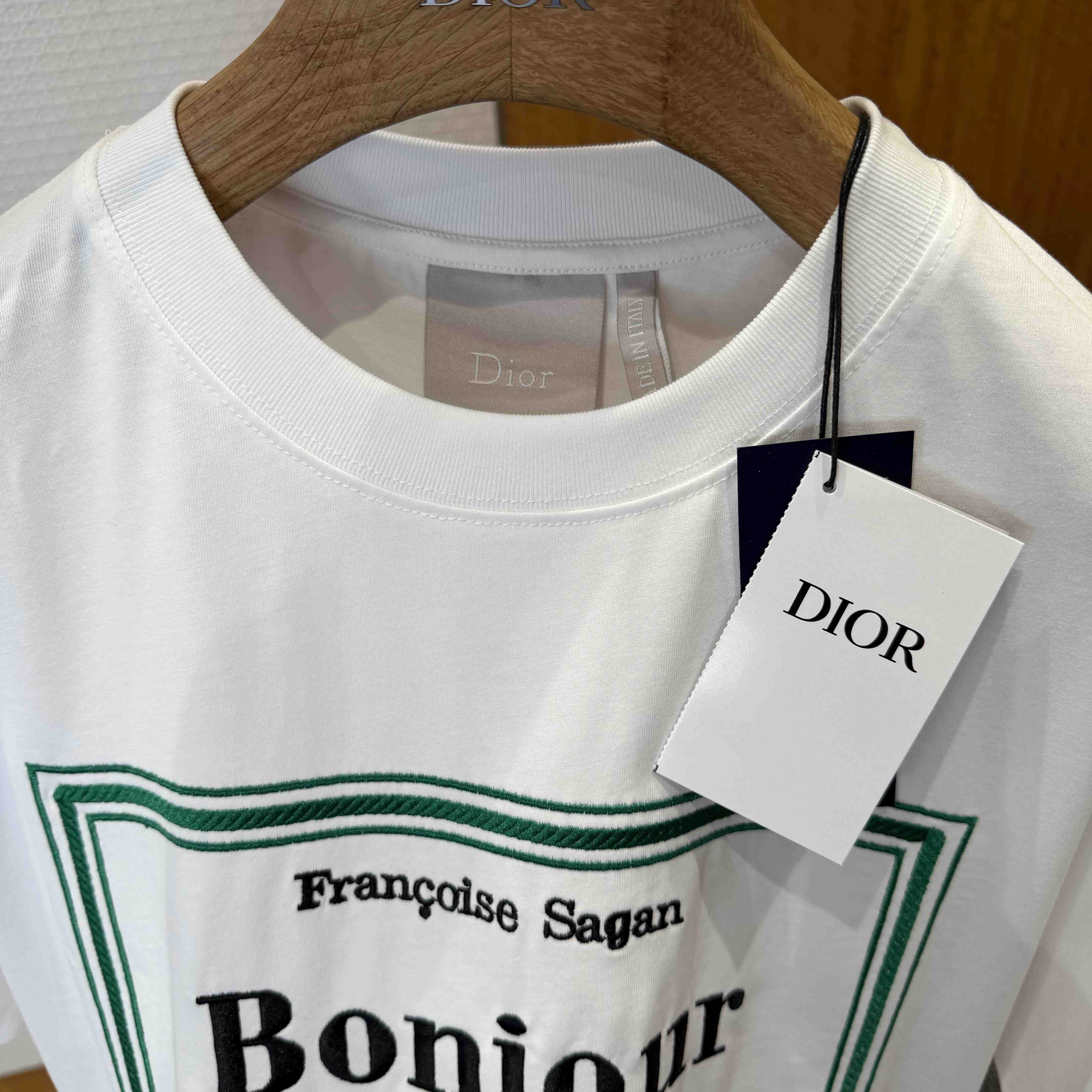 Dior T-Shirt with Book Cover Embroidery - FashionPlug