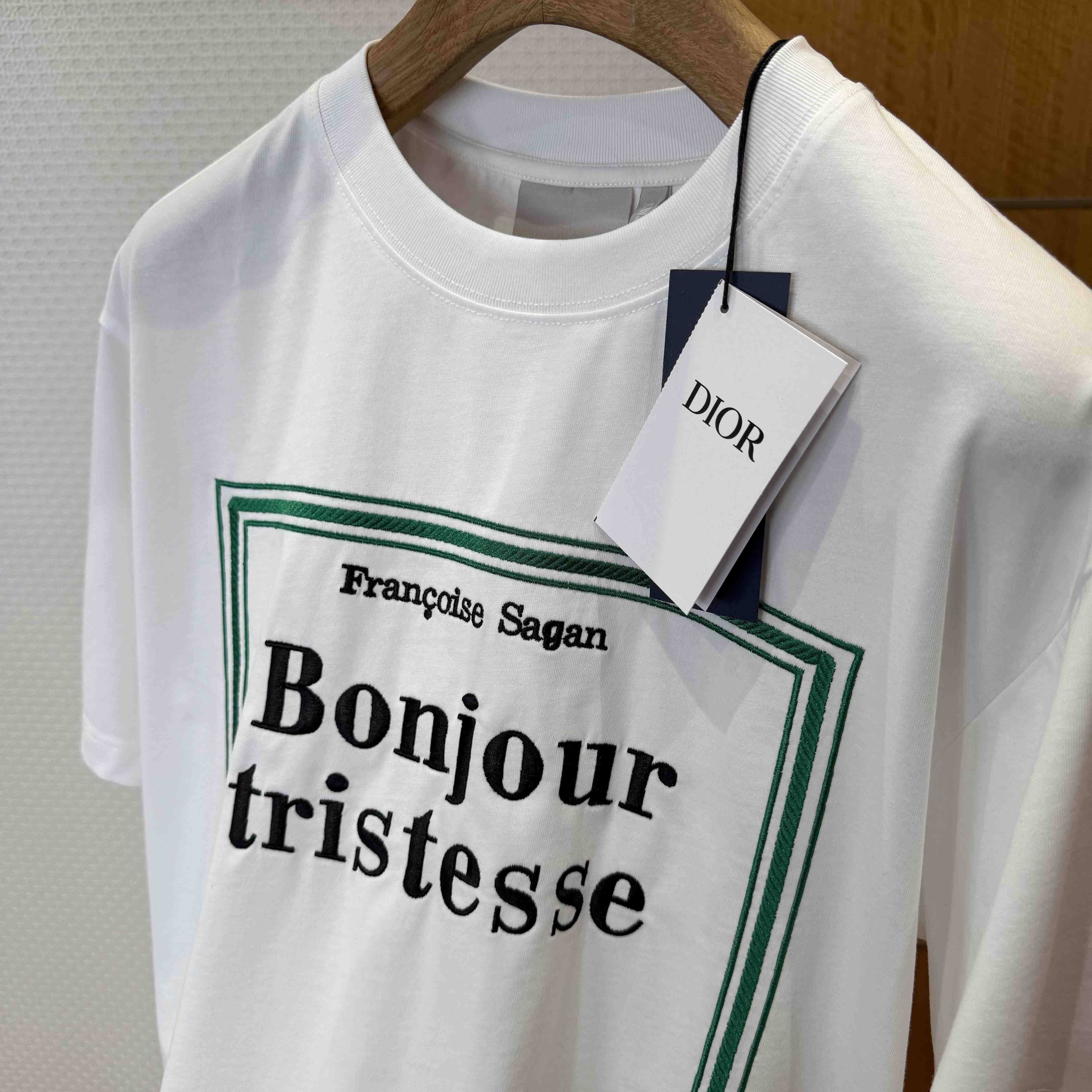 Dior T-Shirt with Book Cover Embroidery - FashionPlug