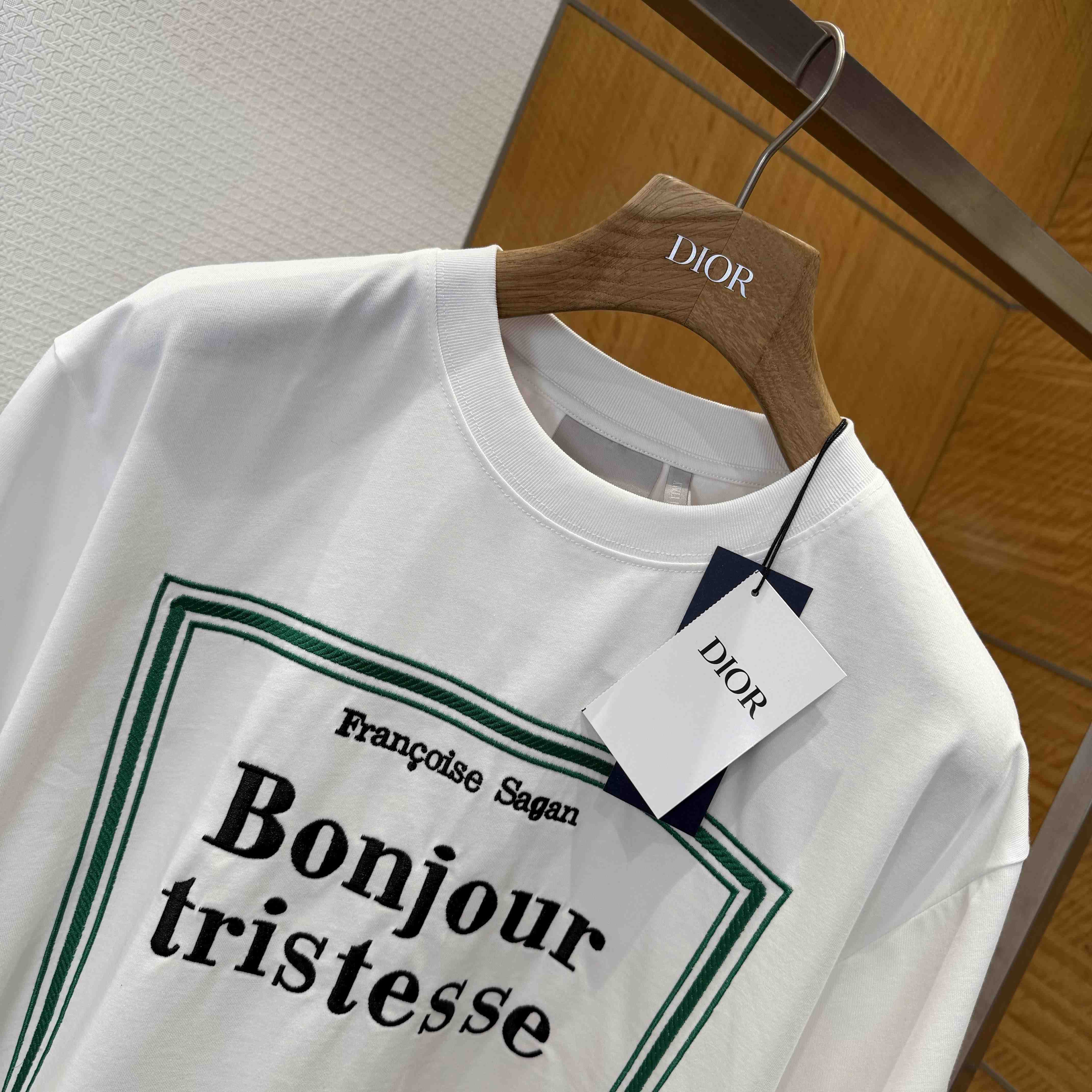 Dior T-Shirt with Book Cover Embroidery - FashionPlug