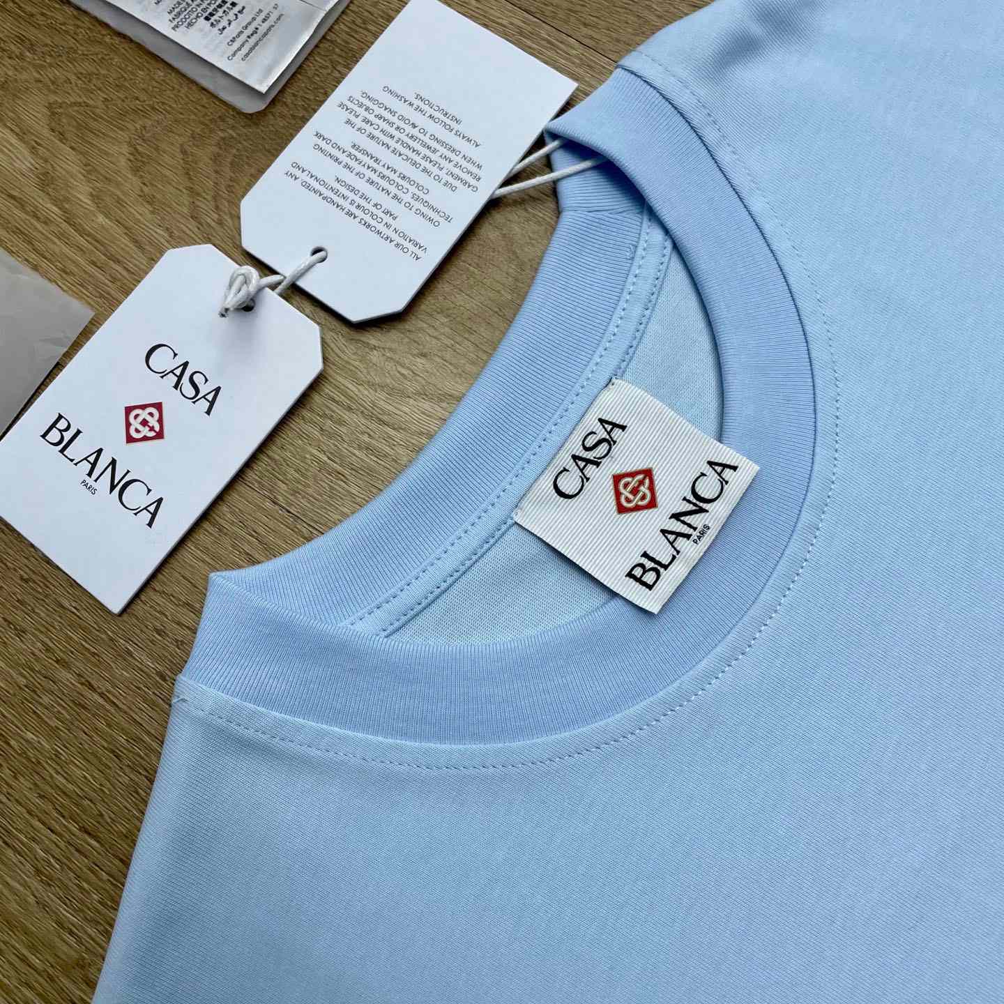 Casablanca DRIP LOGO SHORT SLEEVE T‑SHIRT C1129 - FashionPlug