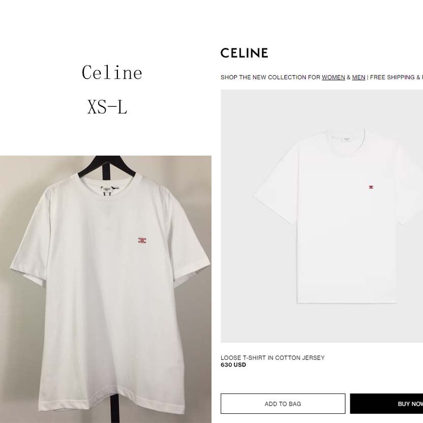 Celine Loose T-shirt In Cotton Jersey - FashionPlug