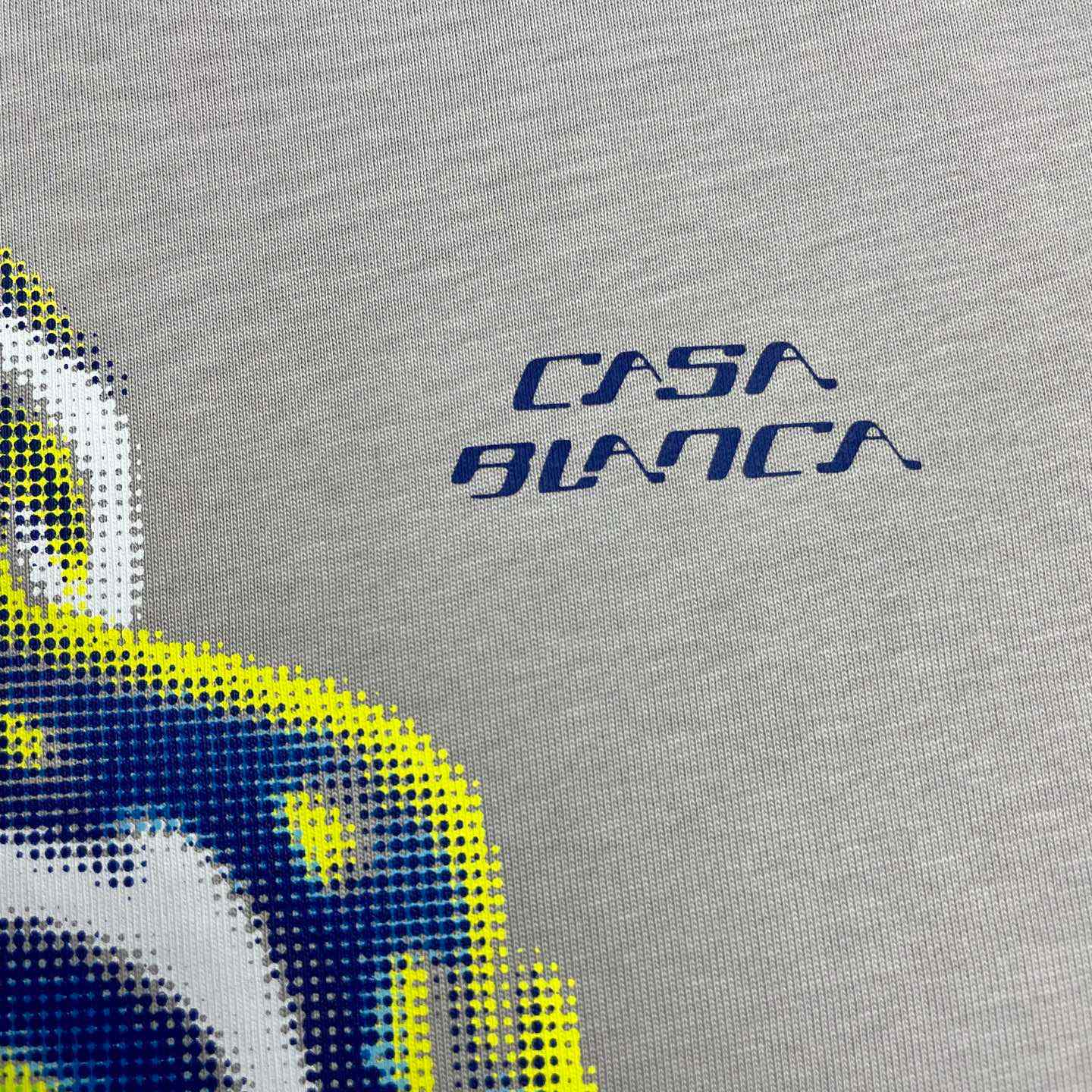 Casablanca FLAMING TENNIS BALL OVERSIZED SHORT SLEEVE T‑SHIRT C1115 - FashionPlug