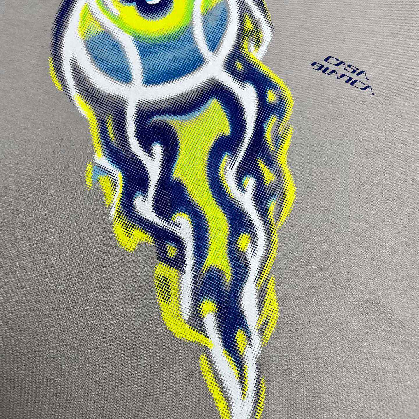 Casablanca FLAMING TENNIS BALL OVERSIZED SHORT SLEEVE T‑SHIRT C1115 - FashionPlug