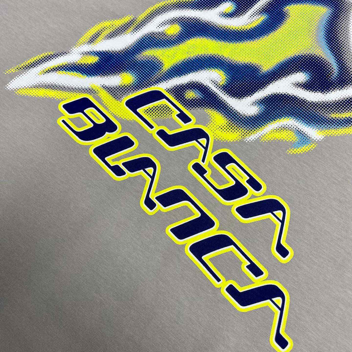 Casablanca FLAMING TENNIS BALL OVERSIZED SHORT SLEEVE T‑SHIRT C1115 - FashionPlug