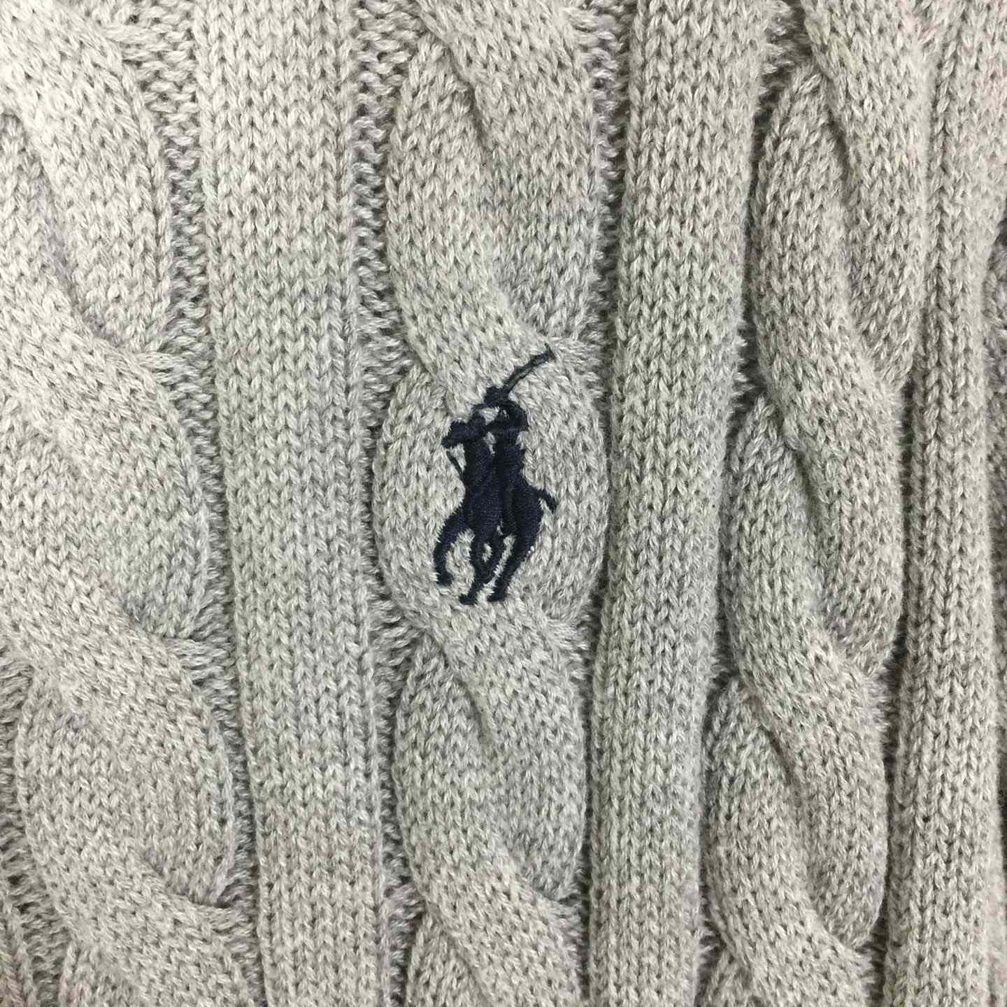 Polo Ralph Cable-Knit Cotton Quarter-Zip Jumper - FashionPlug