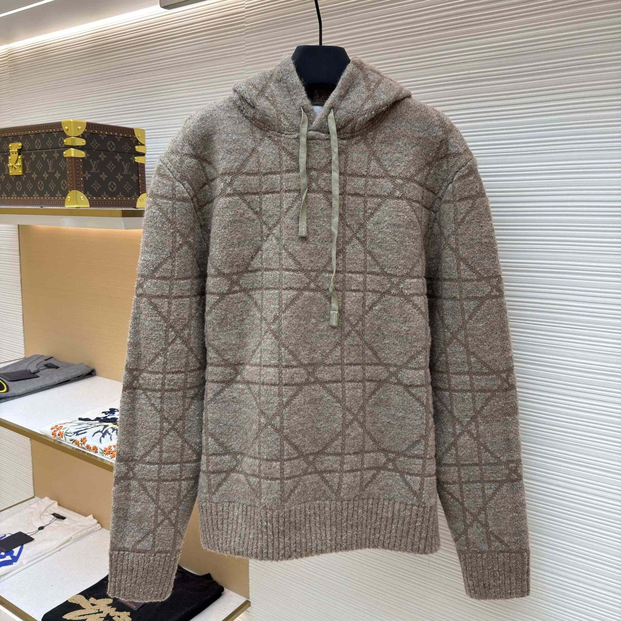 Dior Cannage Hooded Sweatshirt  - FashionPlug