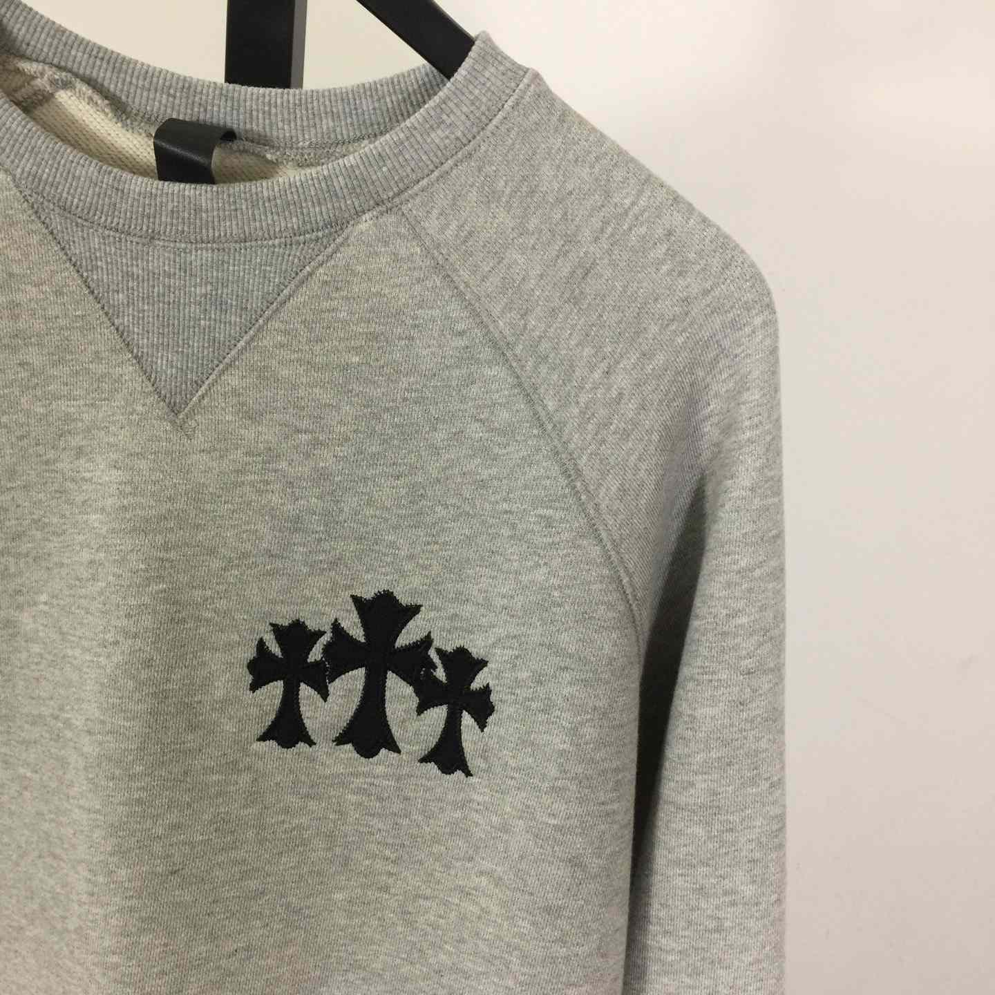 Chrome Hearts Cemetery Cross Crew-neck Sweatshirt - FashionPlug
