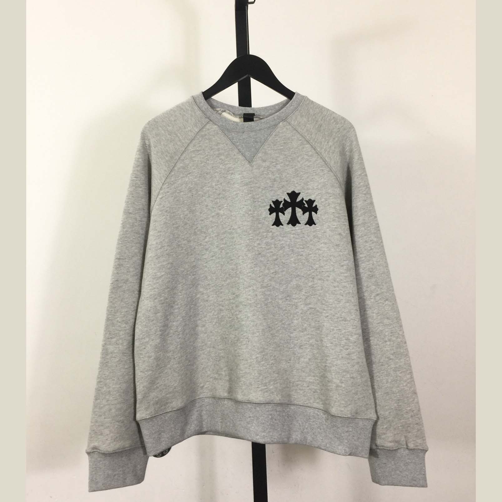 Chrome Hearts Cemetery Cross Crew-neck Sweatshirt - FashionPlug