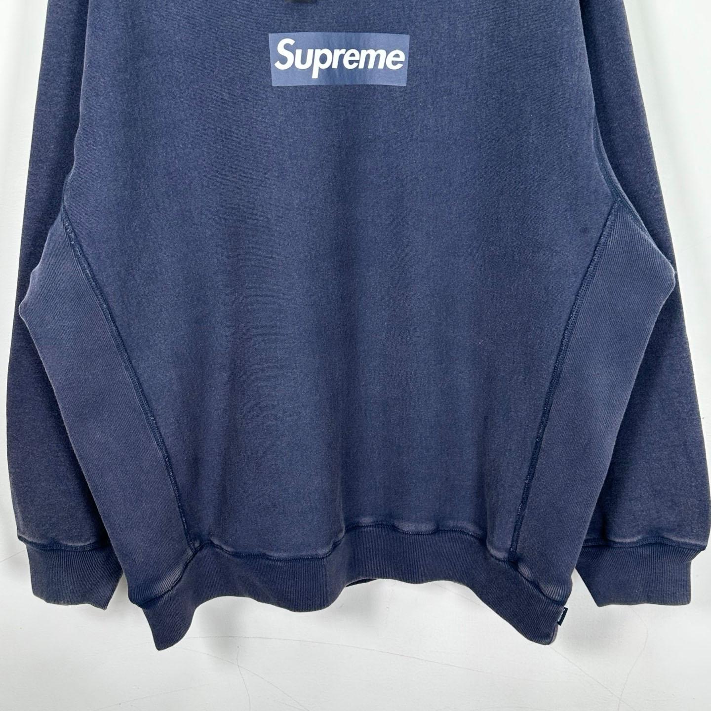 Supreme 25SS Wash Box Logo Crewneck 'Blue' - FashionPlug