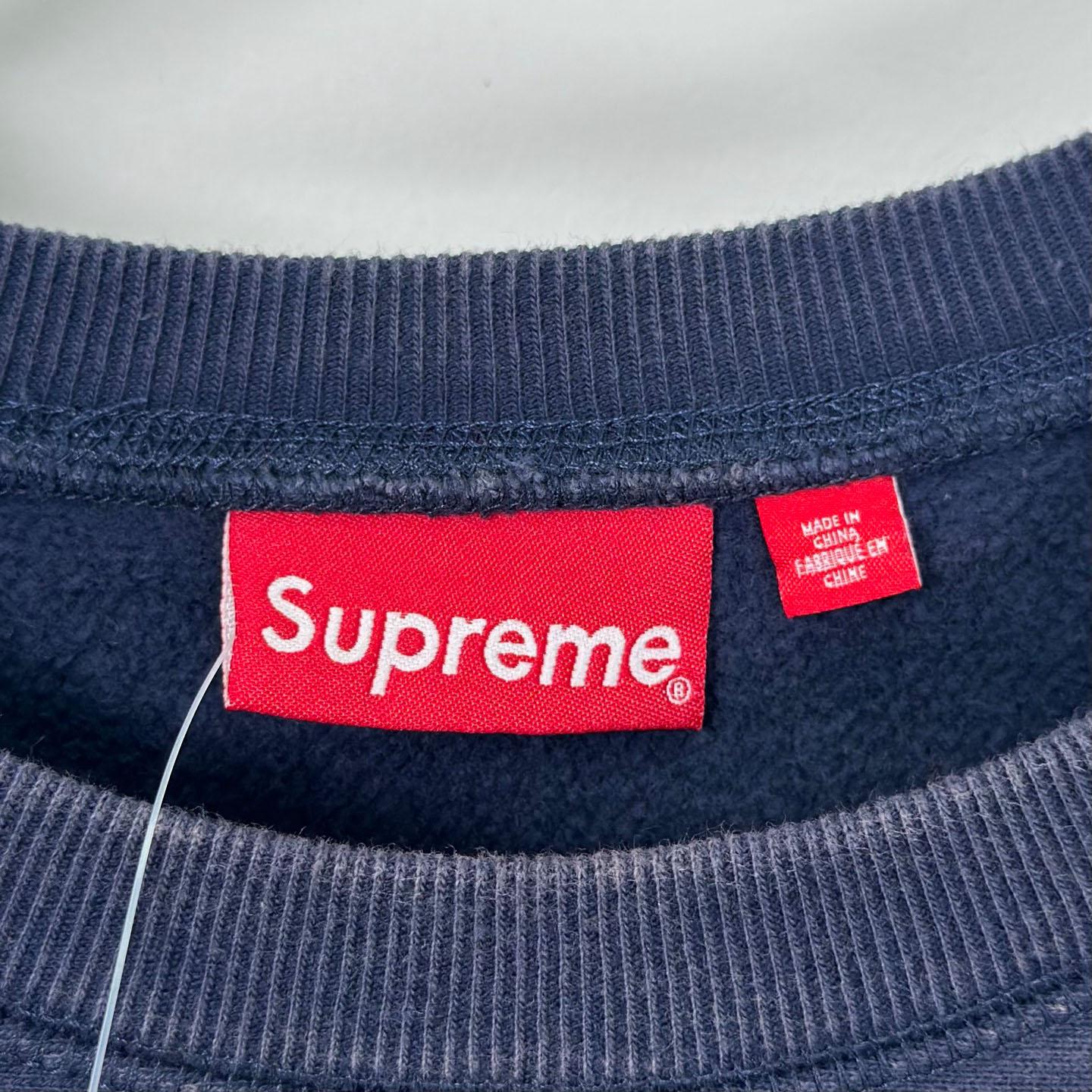 Supreme 25SS Wash Box Logo Crewneck 'Blue' - FashionPlug