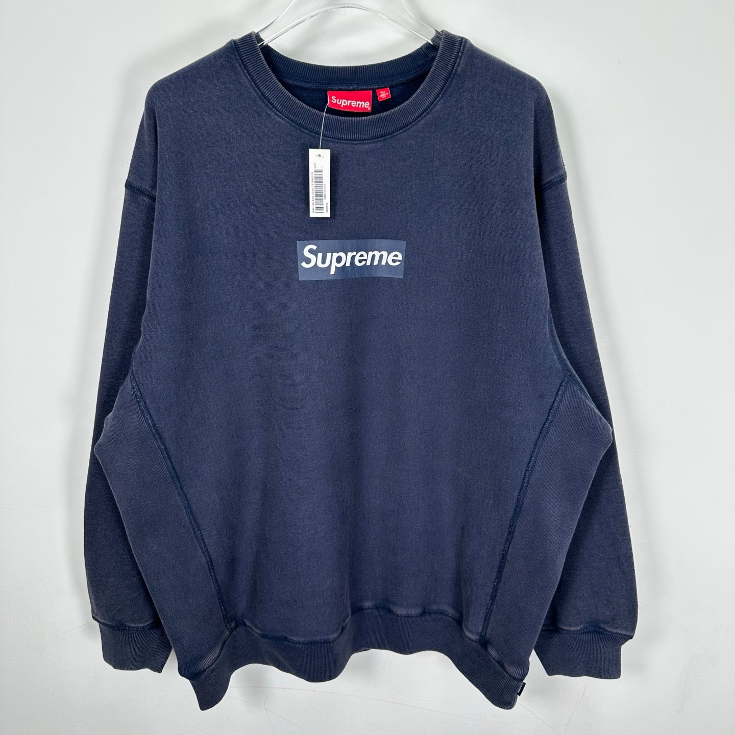 Supreme 25SS Wash Box Logo Crewneck 'Blue' - FashionPlug