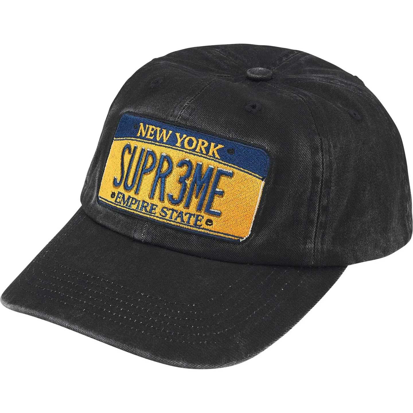 Supreme License Plate 6-Panel 'Black' - FashionPlug