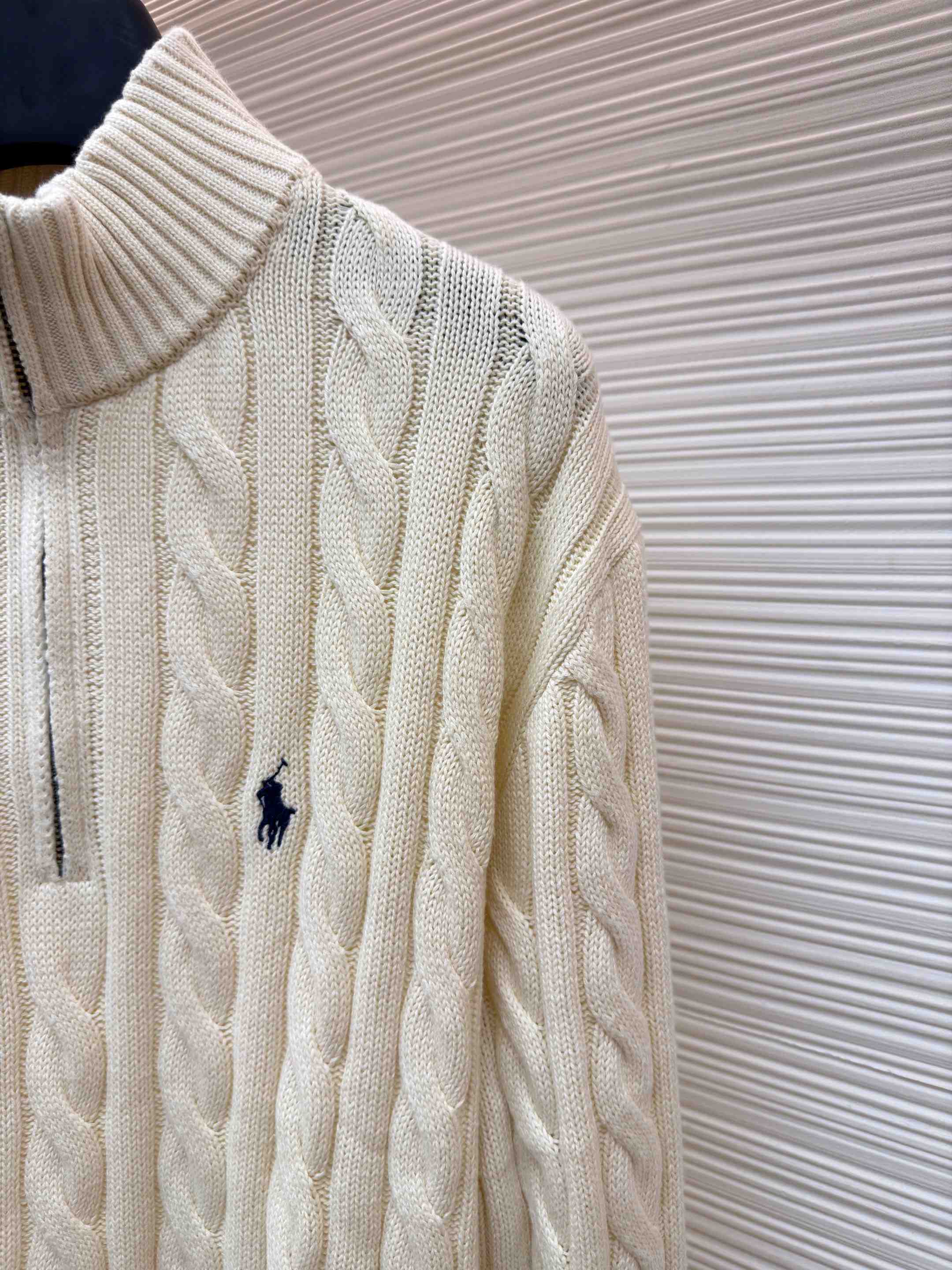 Polo Ralph Cable-Knit Cotton Quarter-Zip Jumper - FashionPlug